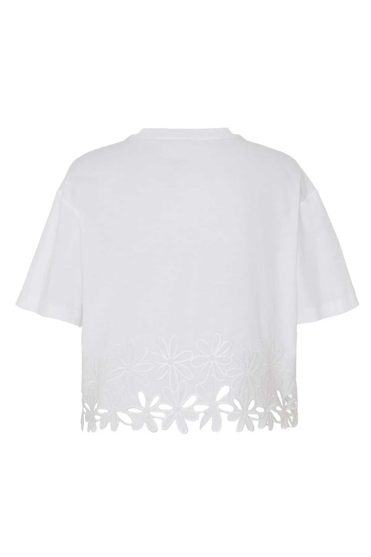 Nakış Detaylı T-Shirt Beyaz - 4