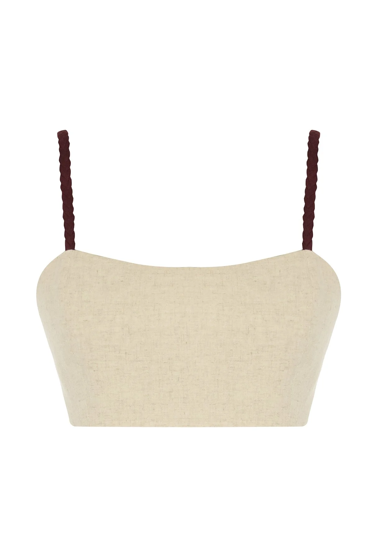 Kordon Askılı Keten Bustiyer Naturel - 6