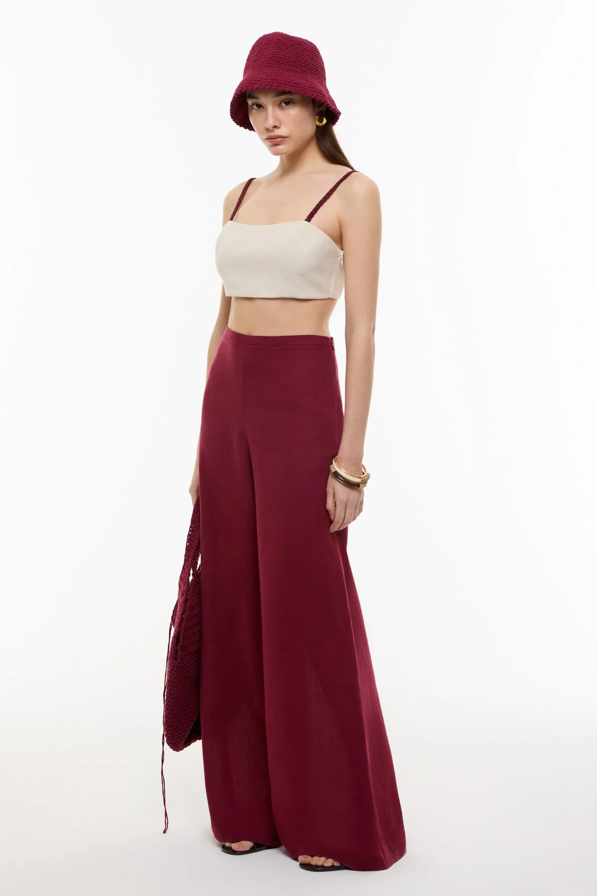 Kordon Askılı Keten Bustiyer Naturel - 4