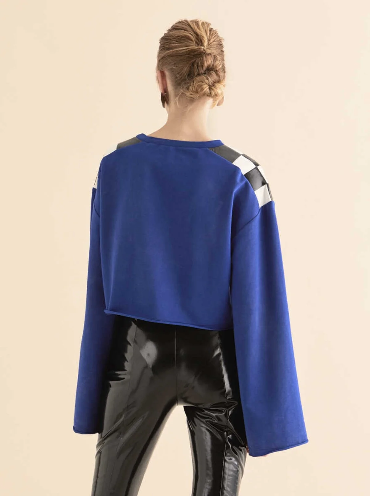  Omuz Detaylı Sweatshirt Saks - 2