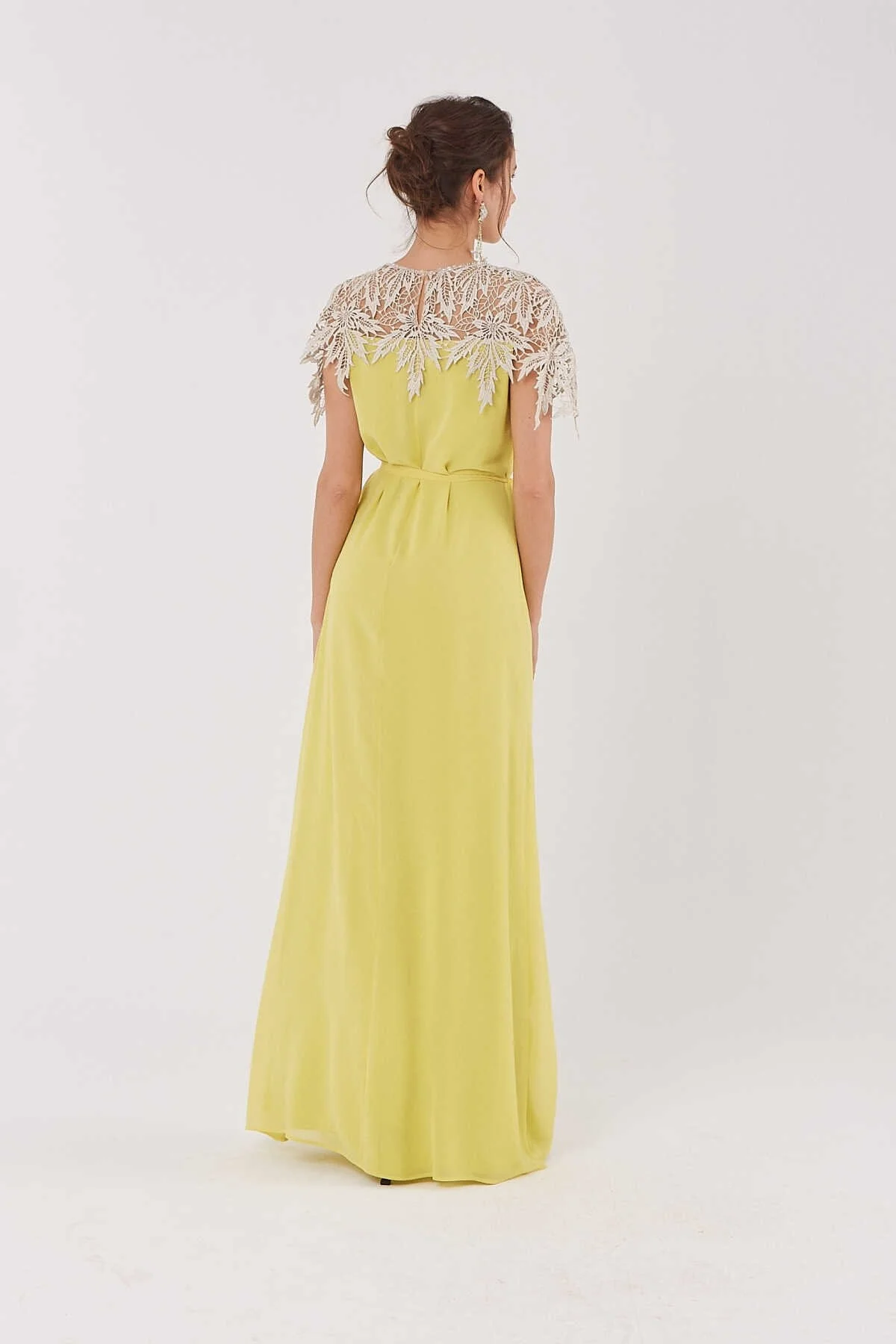 Omuz Detaylı Uzun Nişan Elbisesi Standart Renk - 2