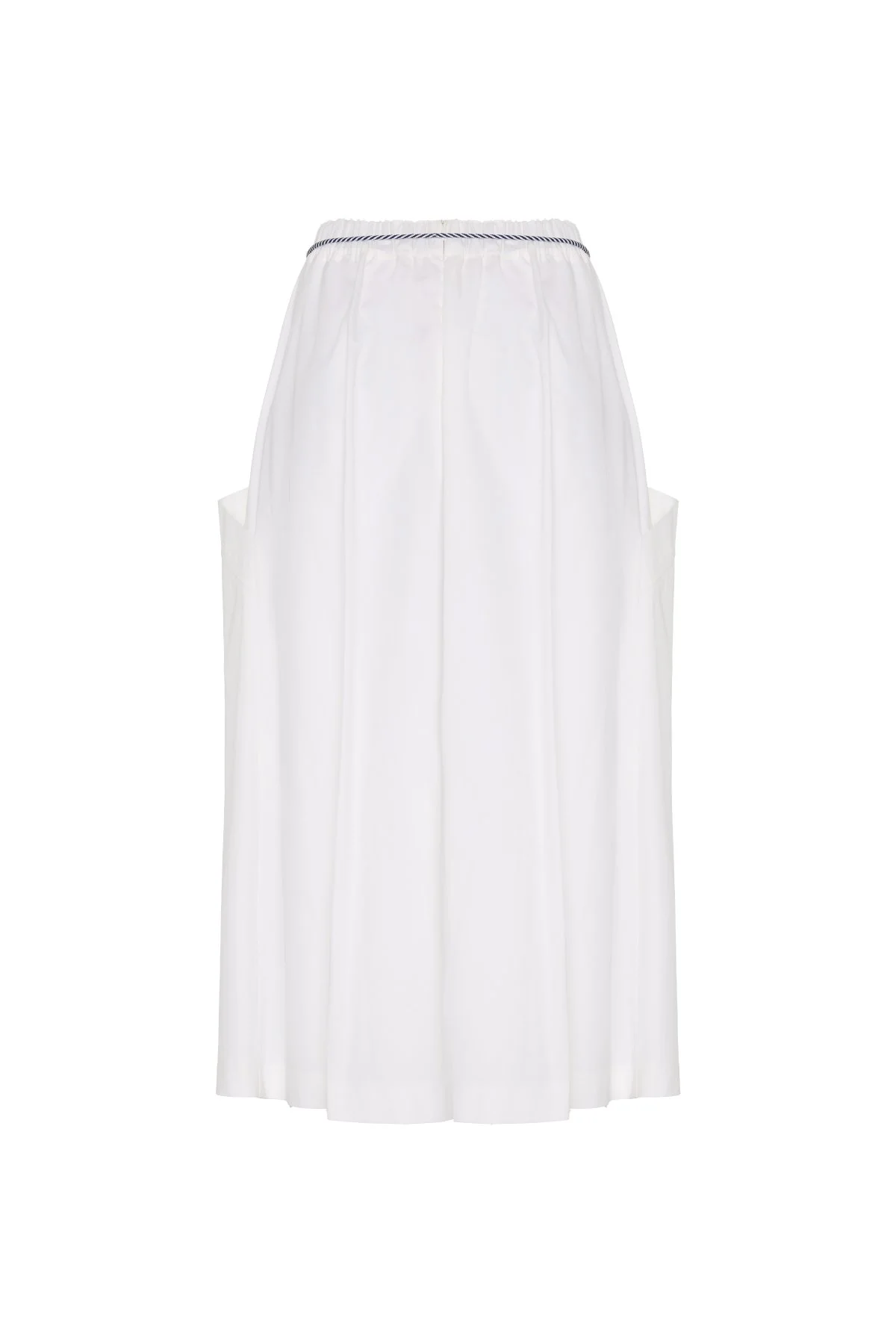 Organik Pamuk Midi Boy Etek Beyaz - 5