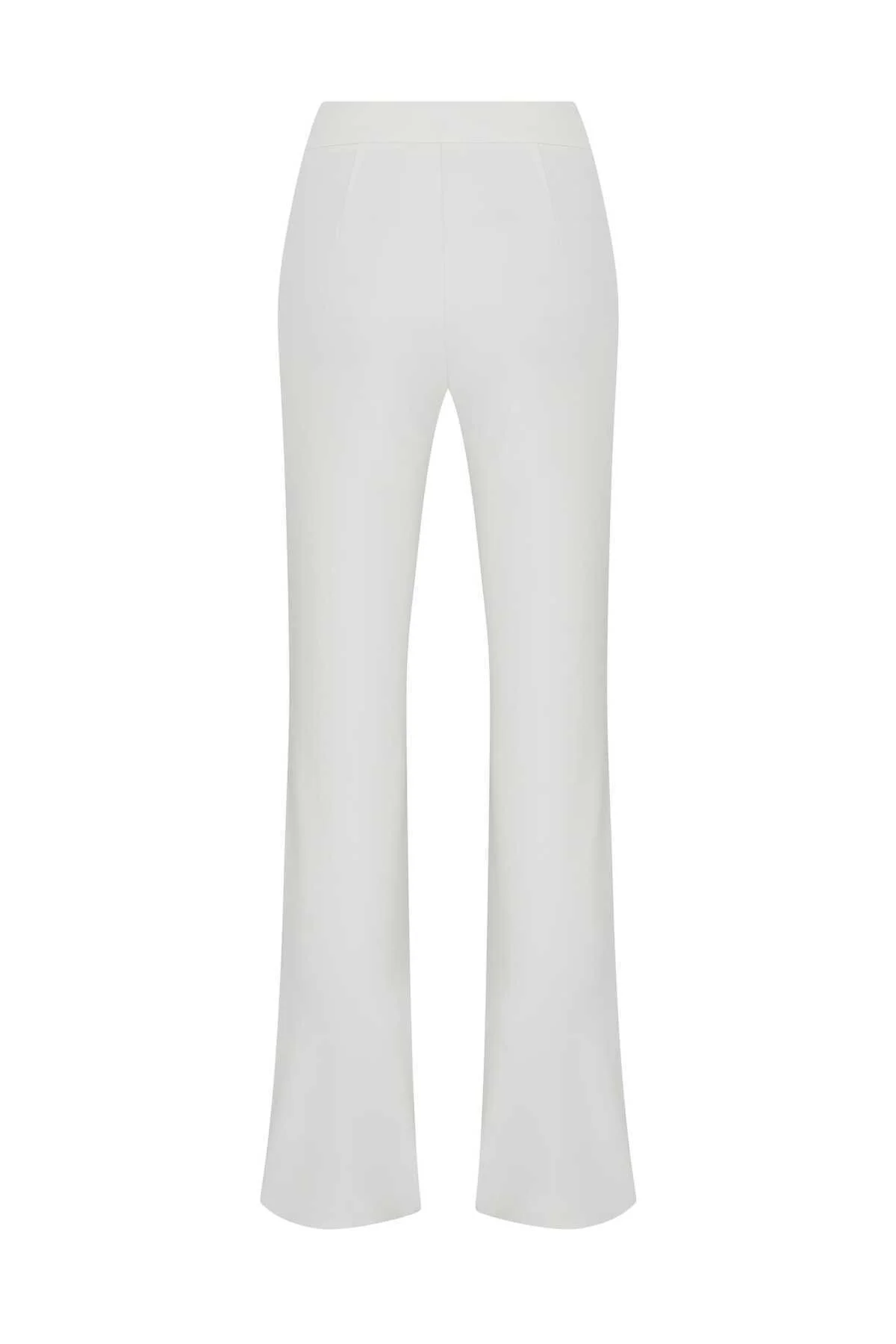 Paça Detaylı Kadın Pantolon Ekru - 2