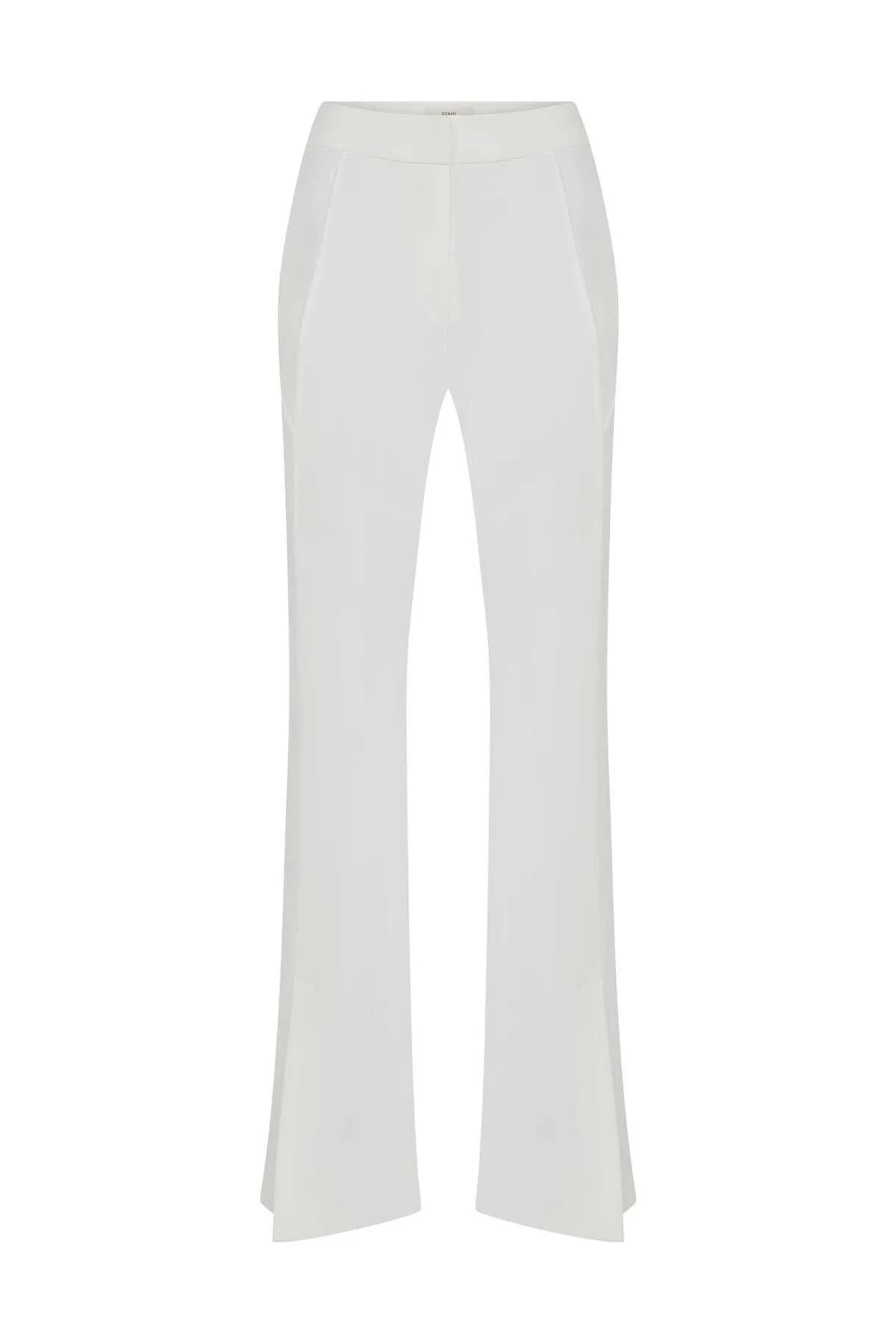 Paça Detaylı Kadın Pantolon Ekru - 1