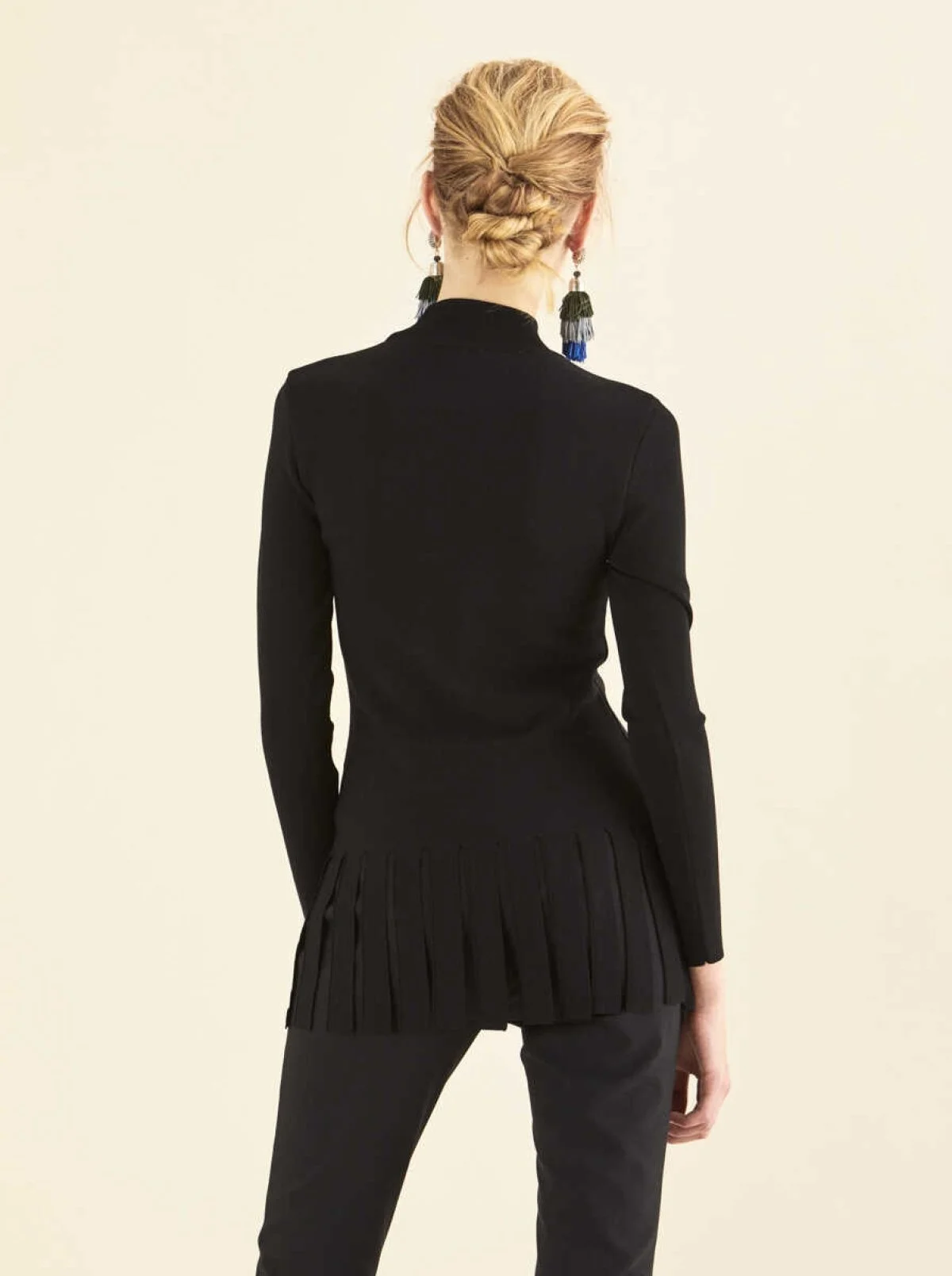  Parçalı Detaylı Triko Siyah - 2