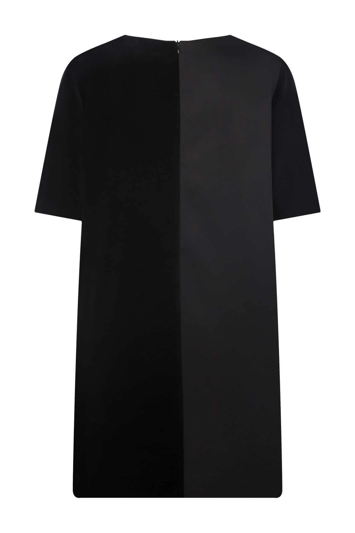  Parçalı Mini Elbise Siyah - 5