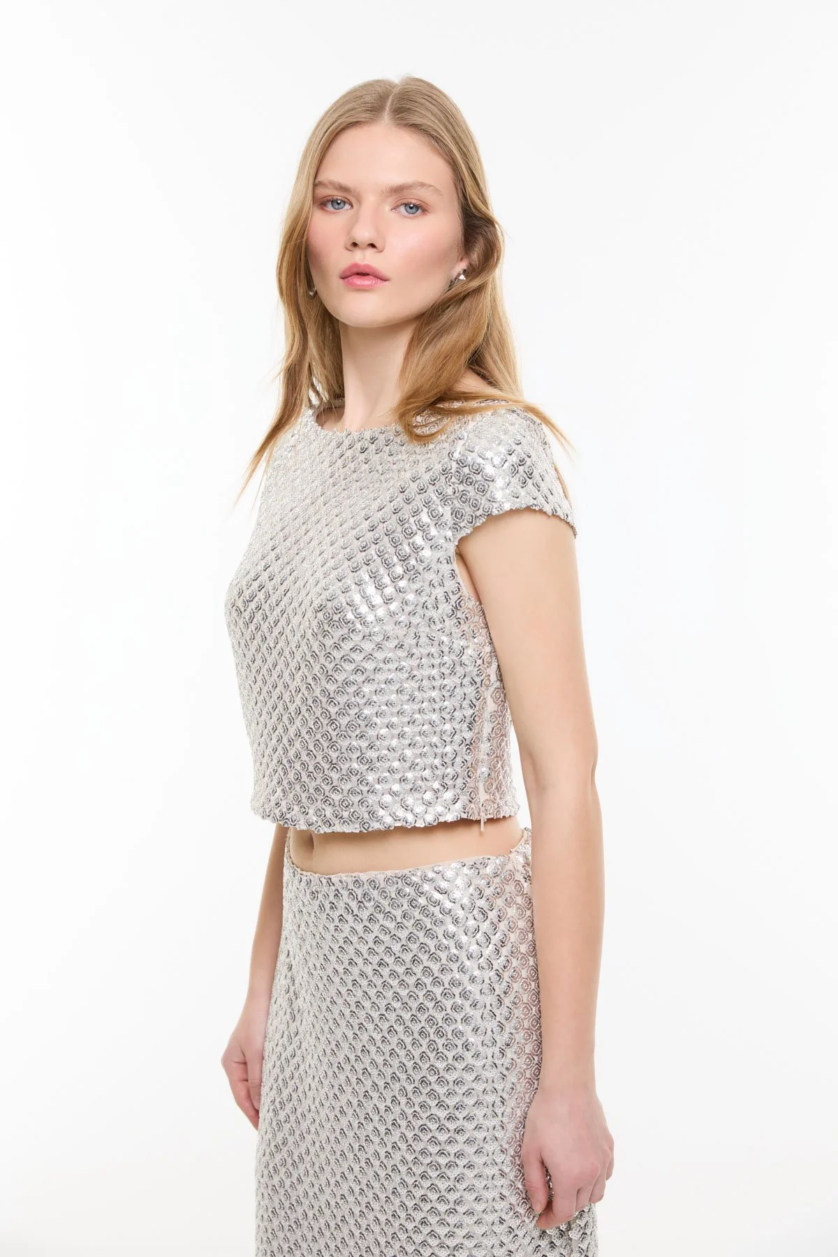 Payetli Crop Standart Renk - 4