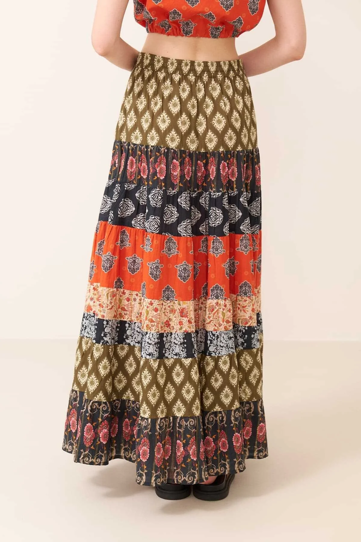 Pileli Maksi Boy Etek Standart Renk - 2