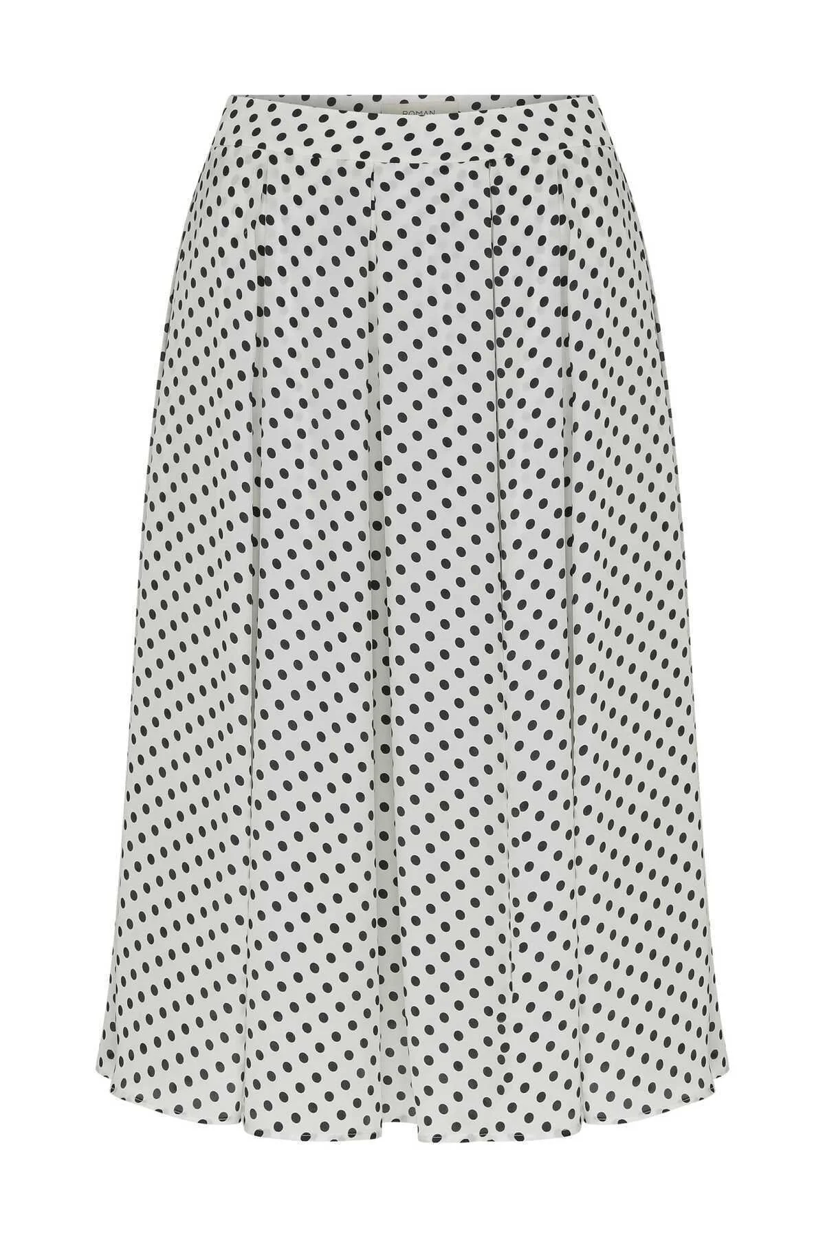 Pileli Puantiyeli Etek Standart Renk - 4