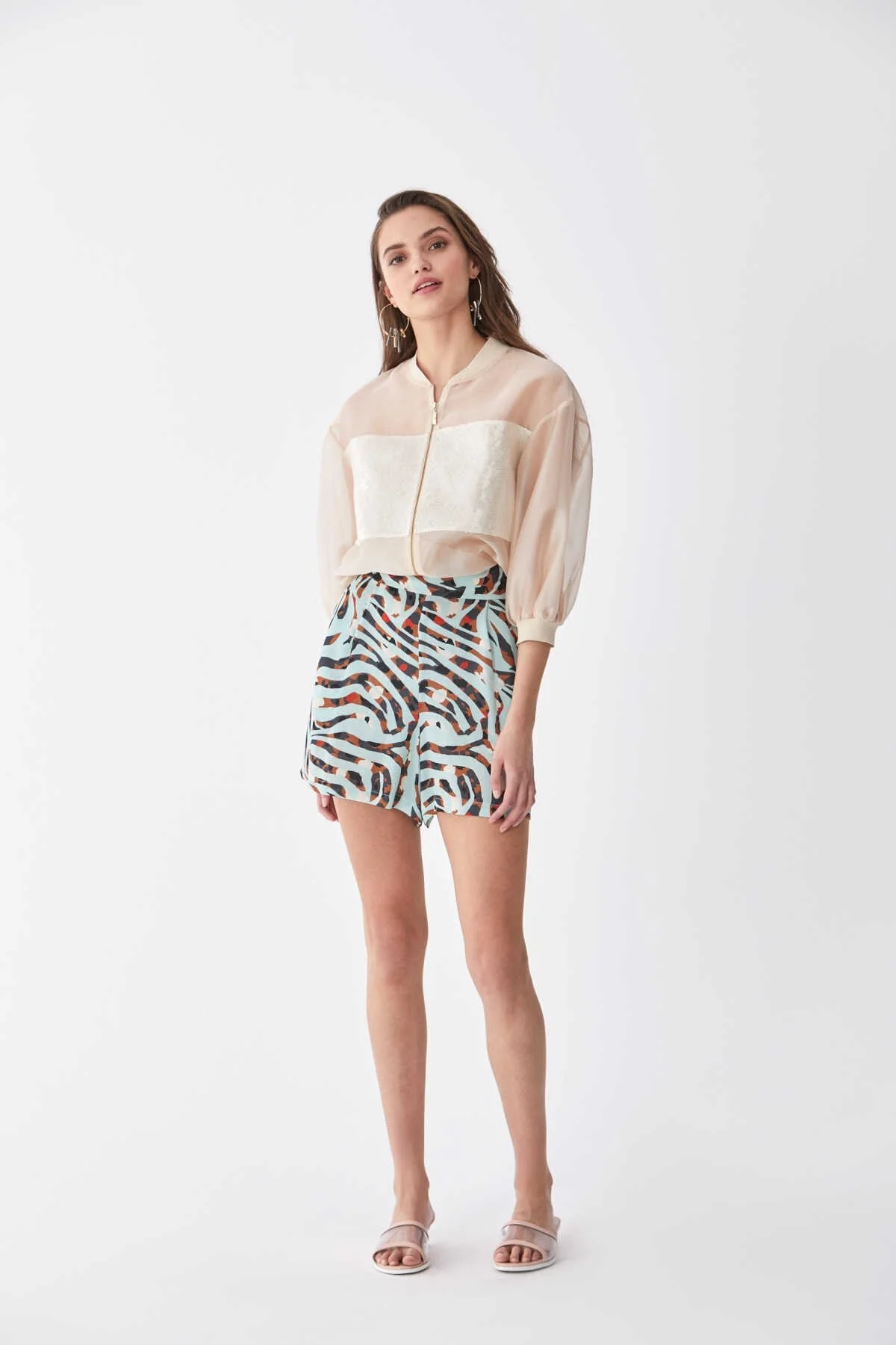 Piliseli Desenli Şort Standart Renk - 3