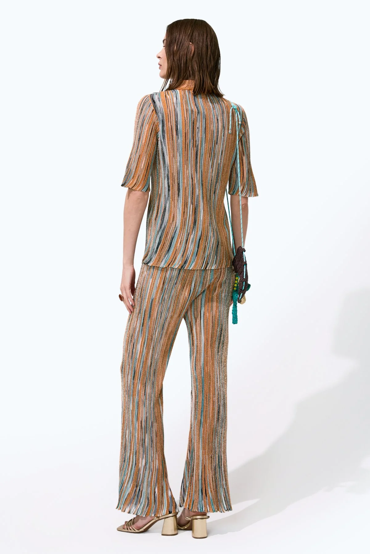 Pullu Polo Yaka Gömlek Oranj - Multi - 2