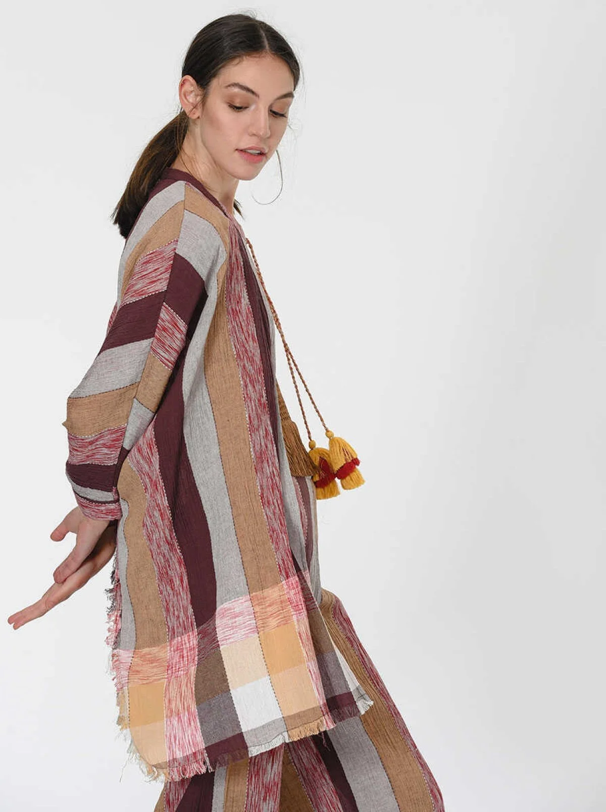 Renk Desenli Kimono Standart Renk - 3