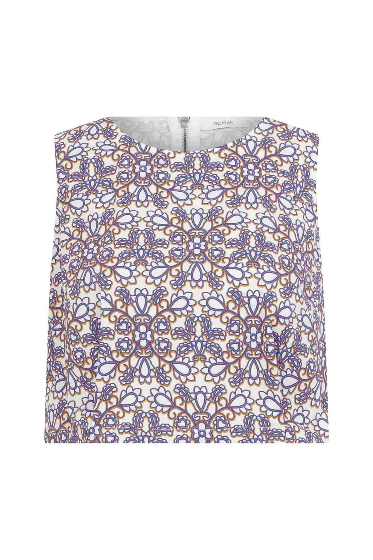 Renkli Desenli Bluz Standart Renk - 4