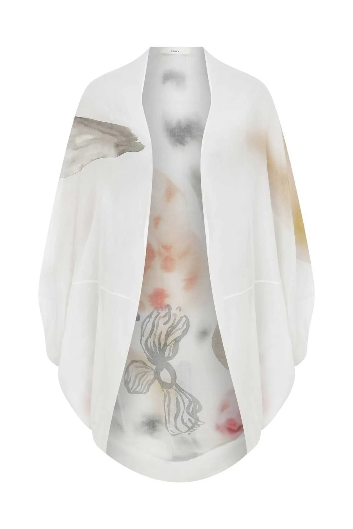 Renkli Desenli Kimono Standart Renk - 4