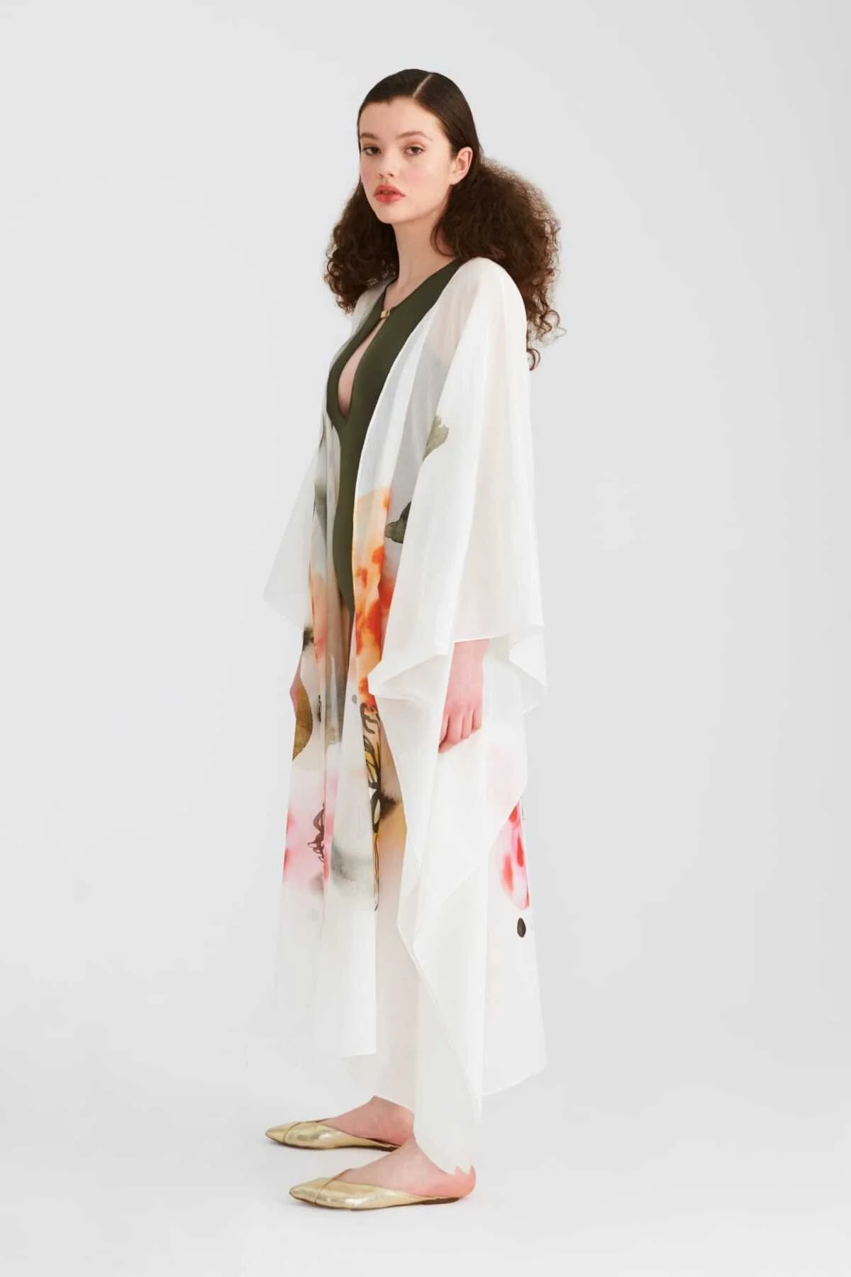 Renkli Desenli Kimono Standart Renk - 1