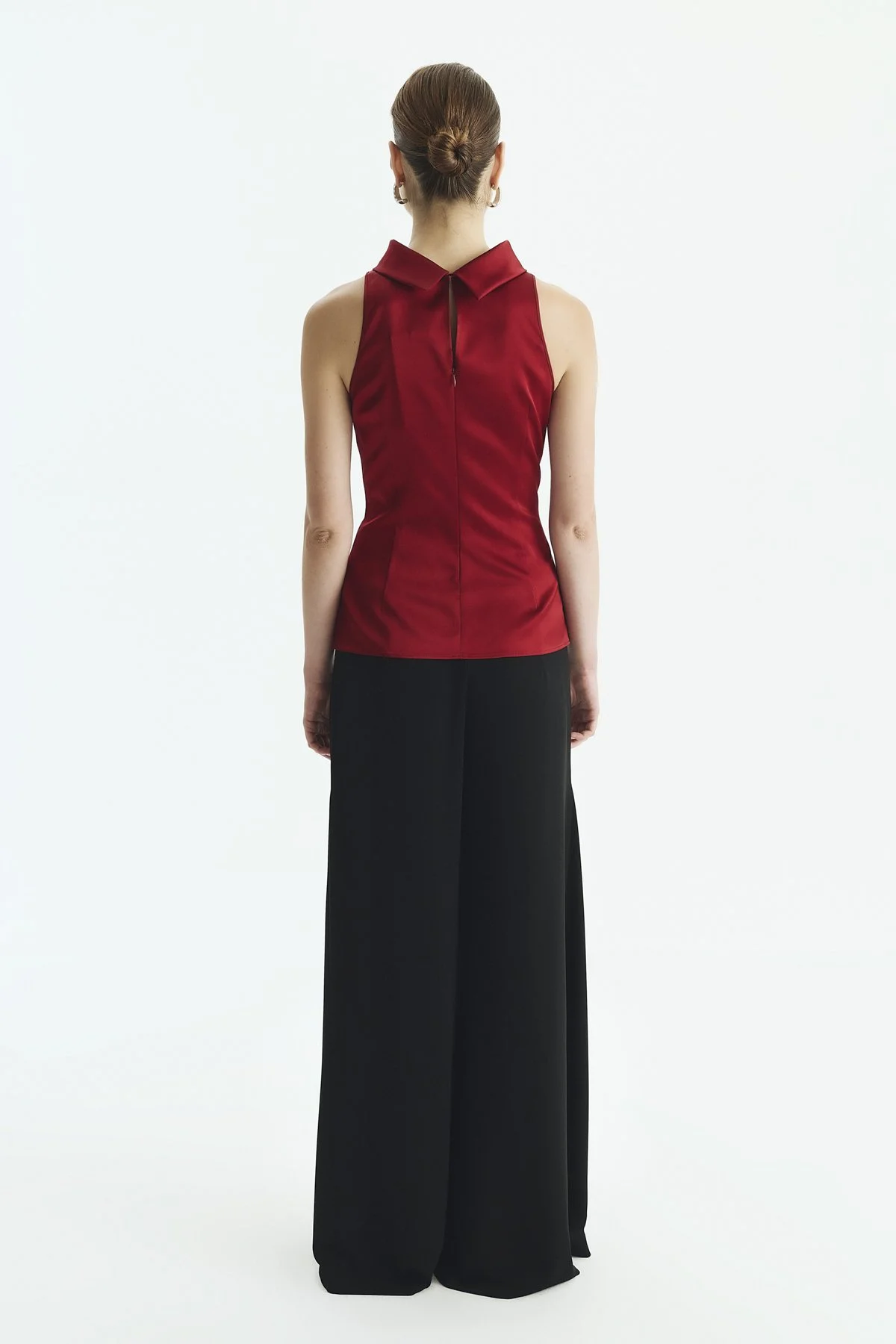 Saten Bluz Bordo - 2