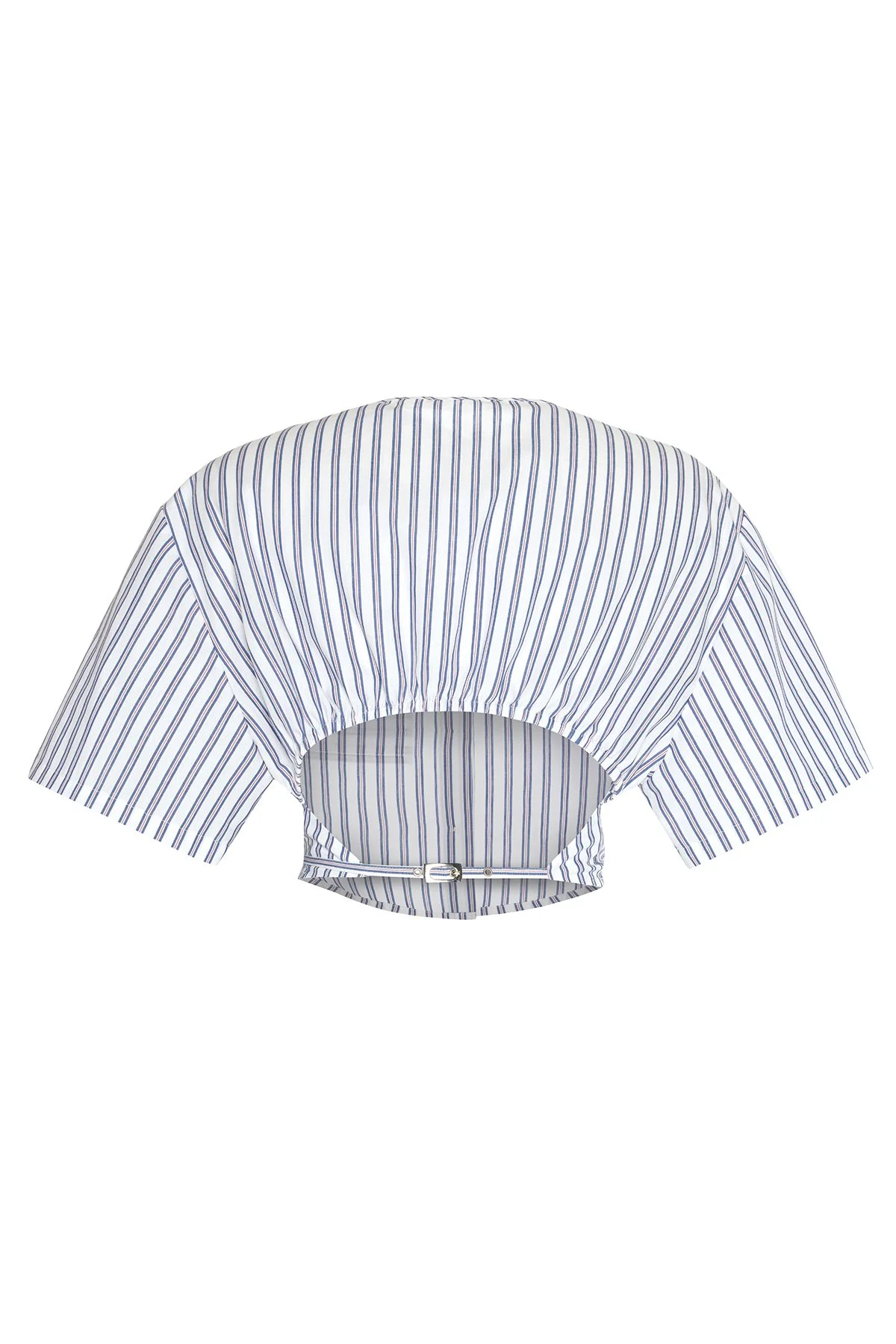 Sırt Dekolteli Bisiklet Yaka Crop Gömlek Standart Renk - 2