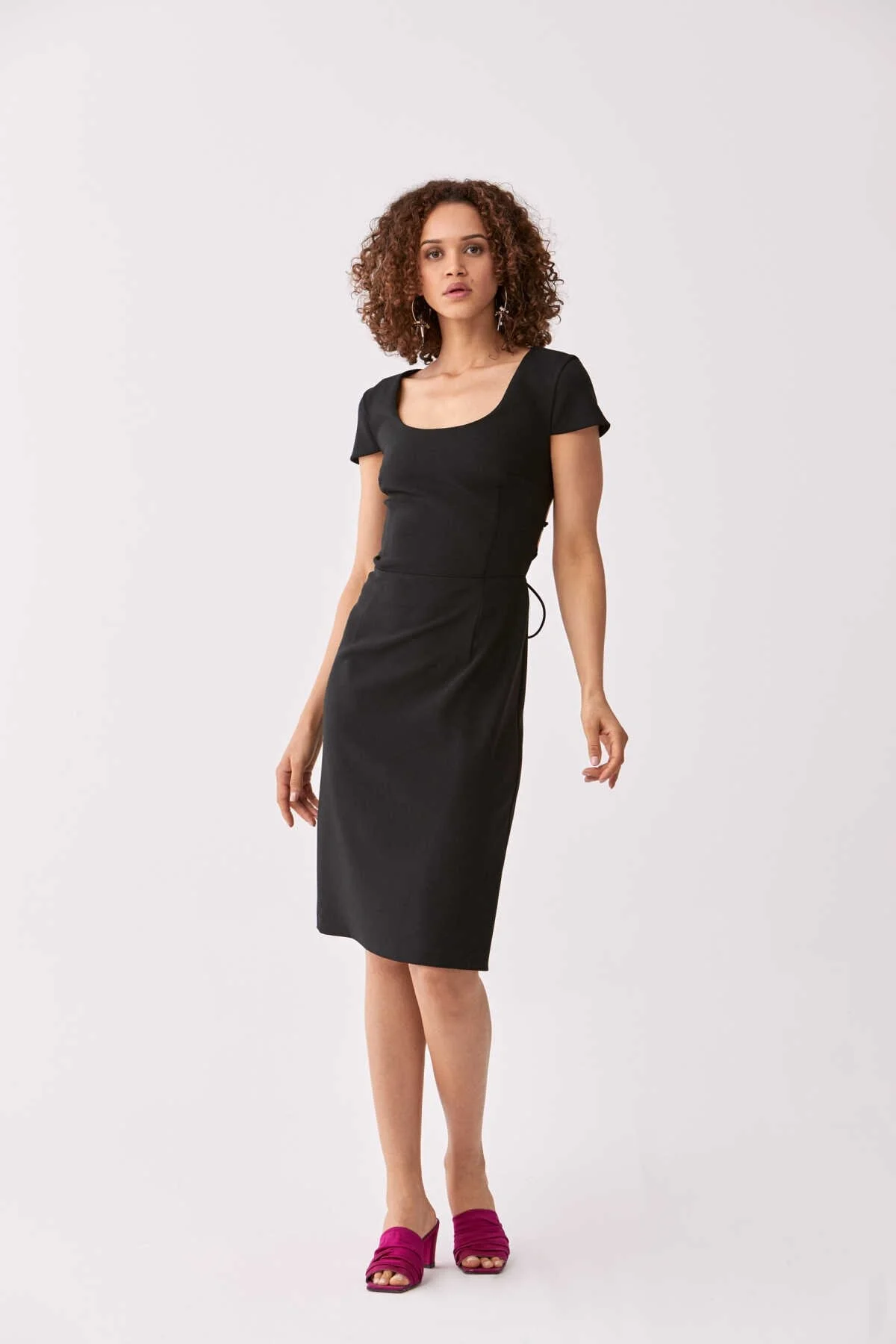 Sırt Detaylı Abiye Elbise Siyah - 1