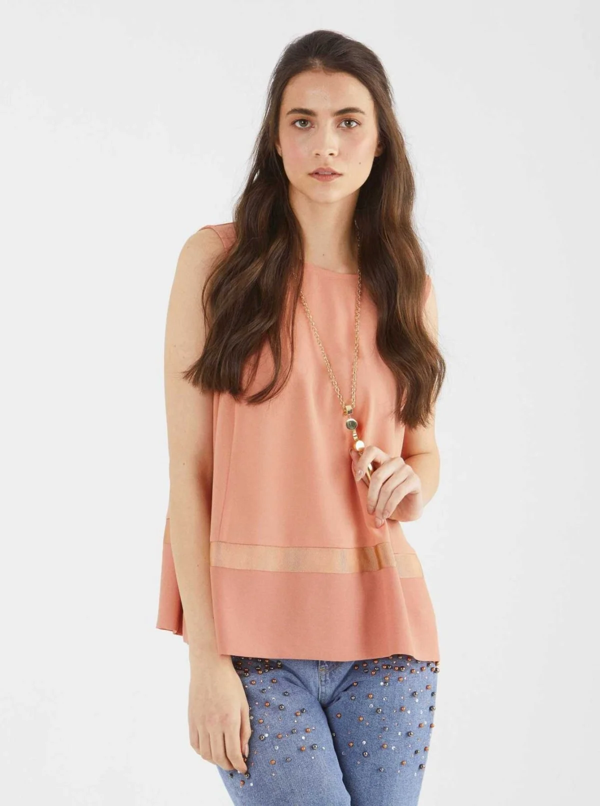 Sırt Detaylı Bluz Şeftali - 1