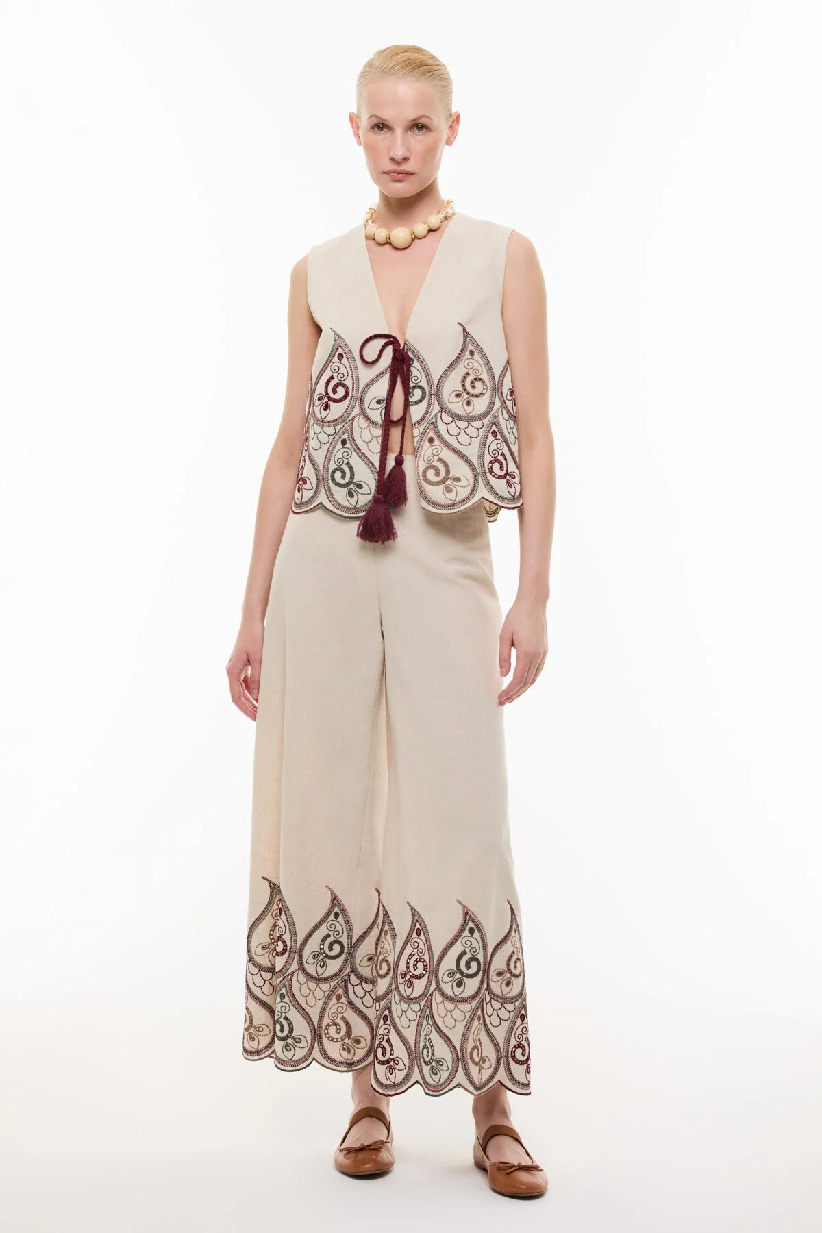 Brode Geniş Paça Pantolon Standart Renk - 1