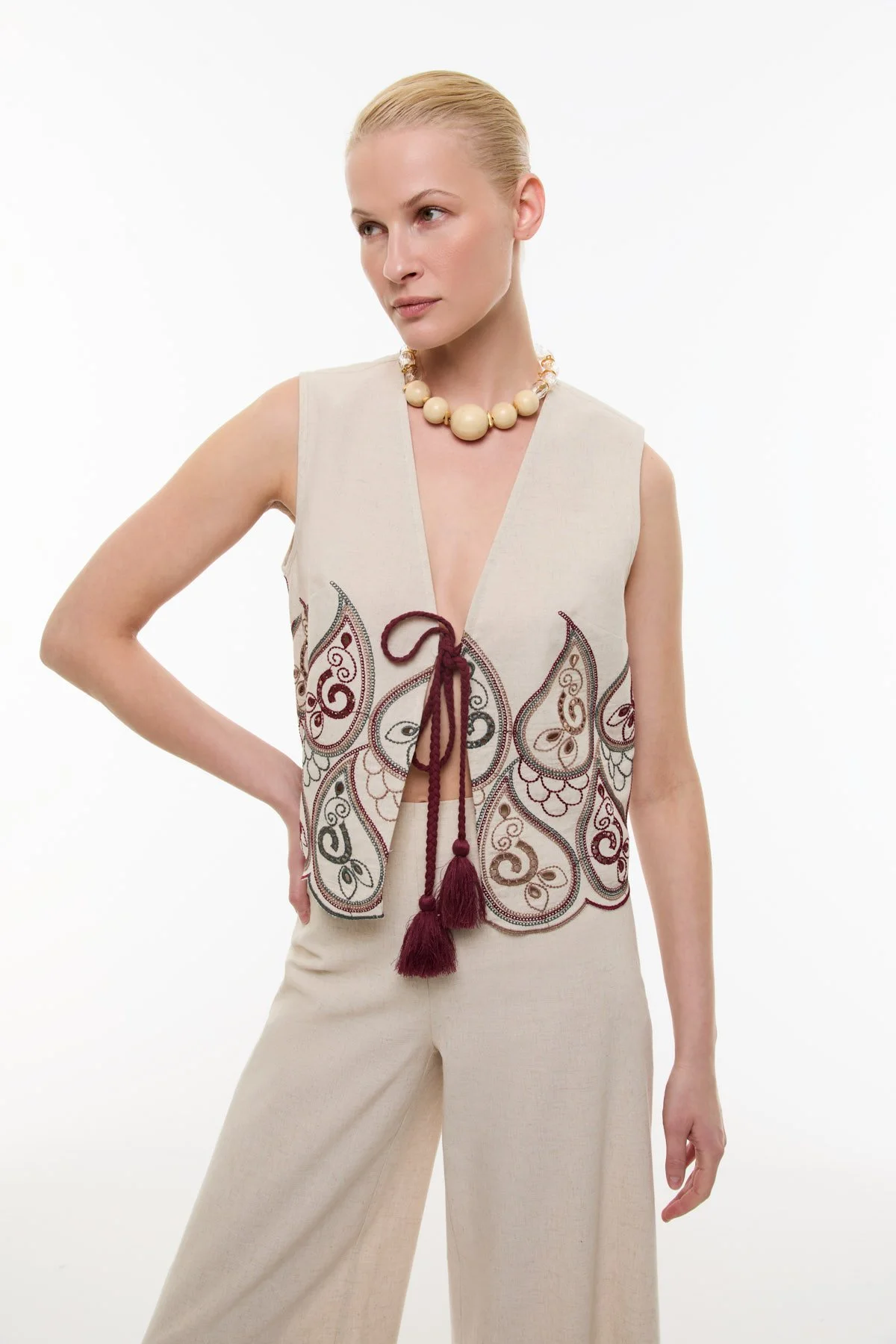 Brode Geniş Paça Pantolon Standart Renk - 4