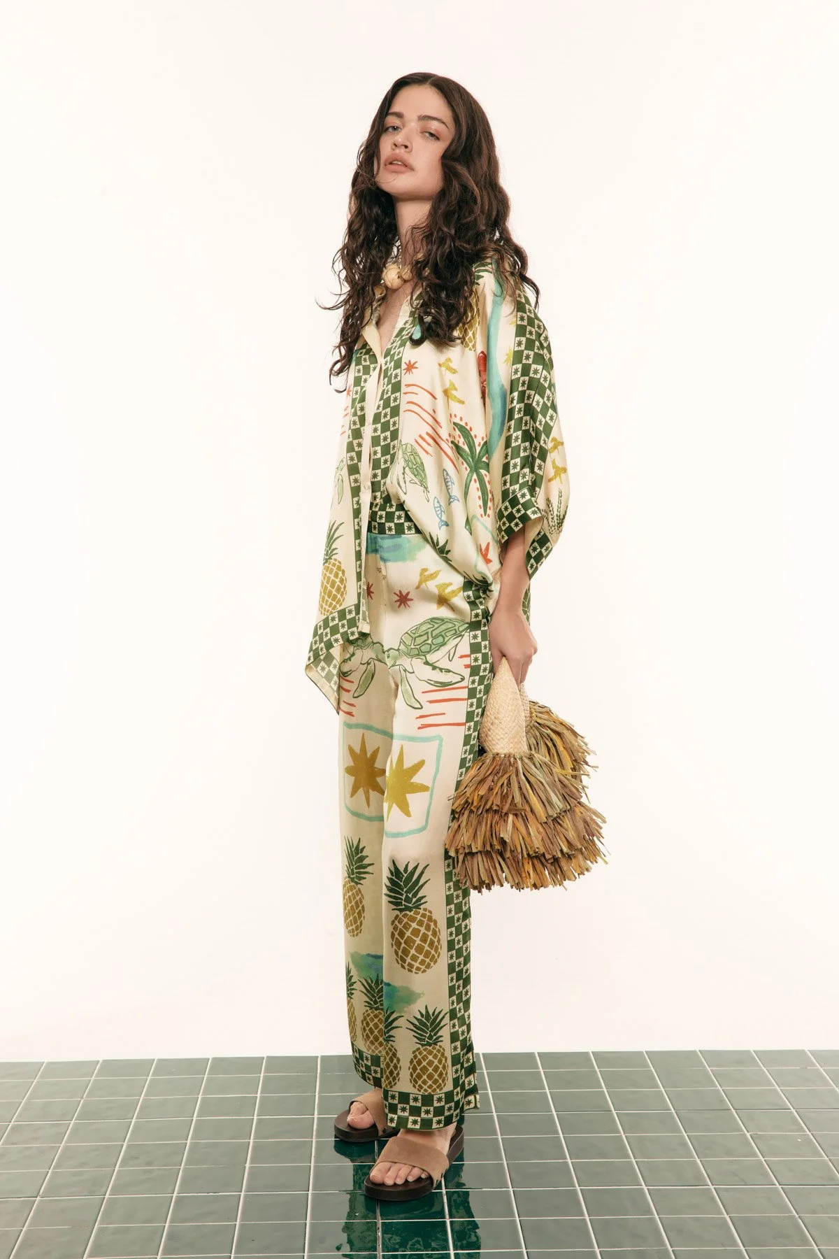 Yaz Temalı Pantolon Standart Renk - 4