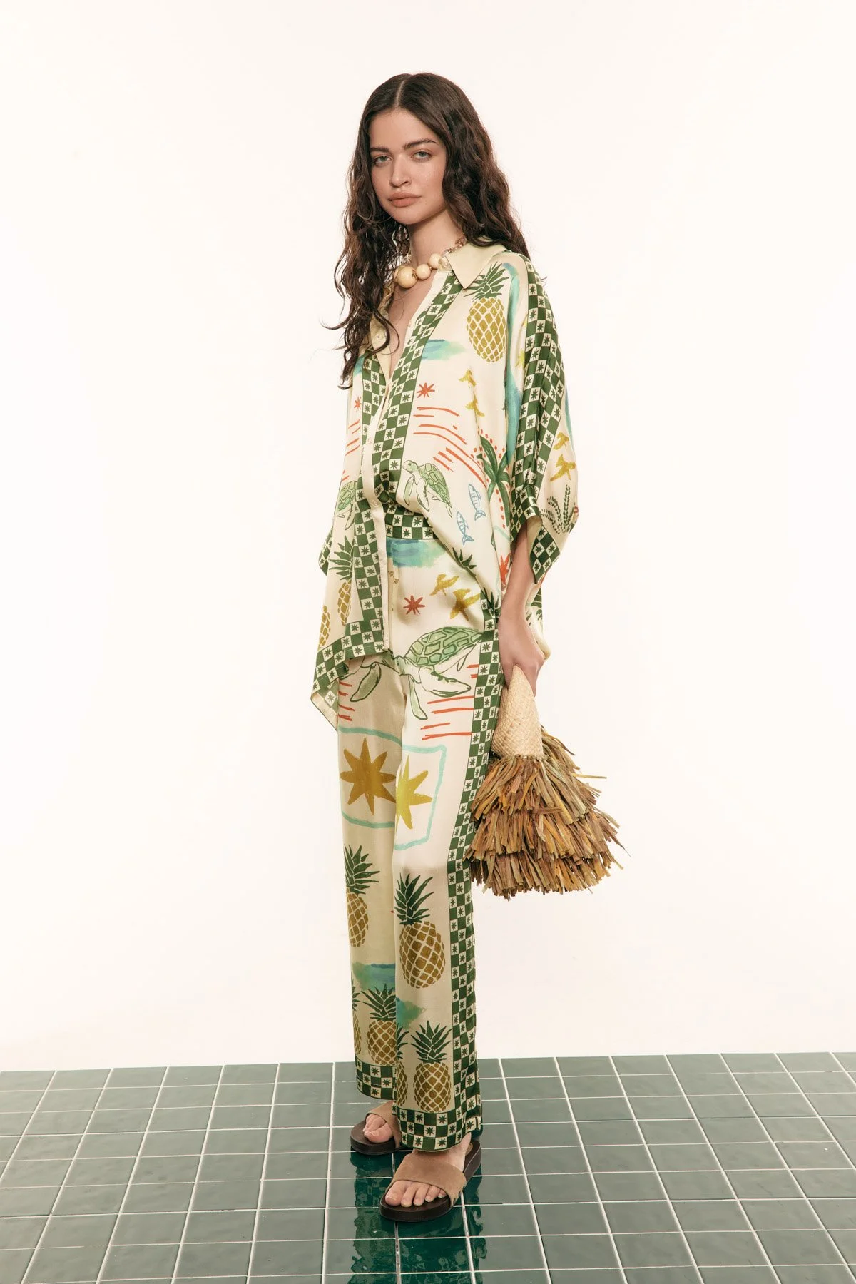 Yaz Temalı Pantolon Standart Renk - 5