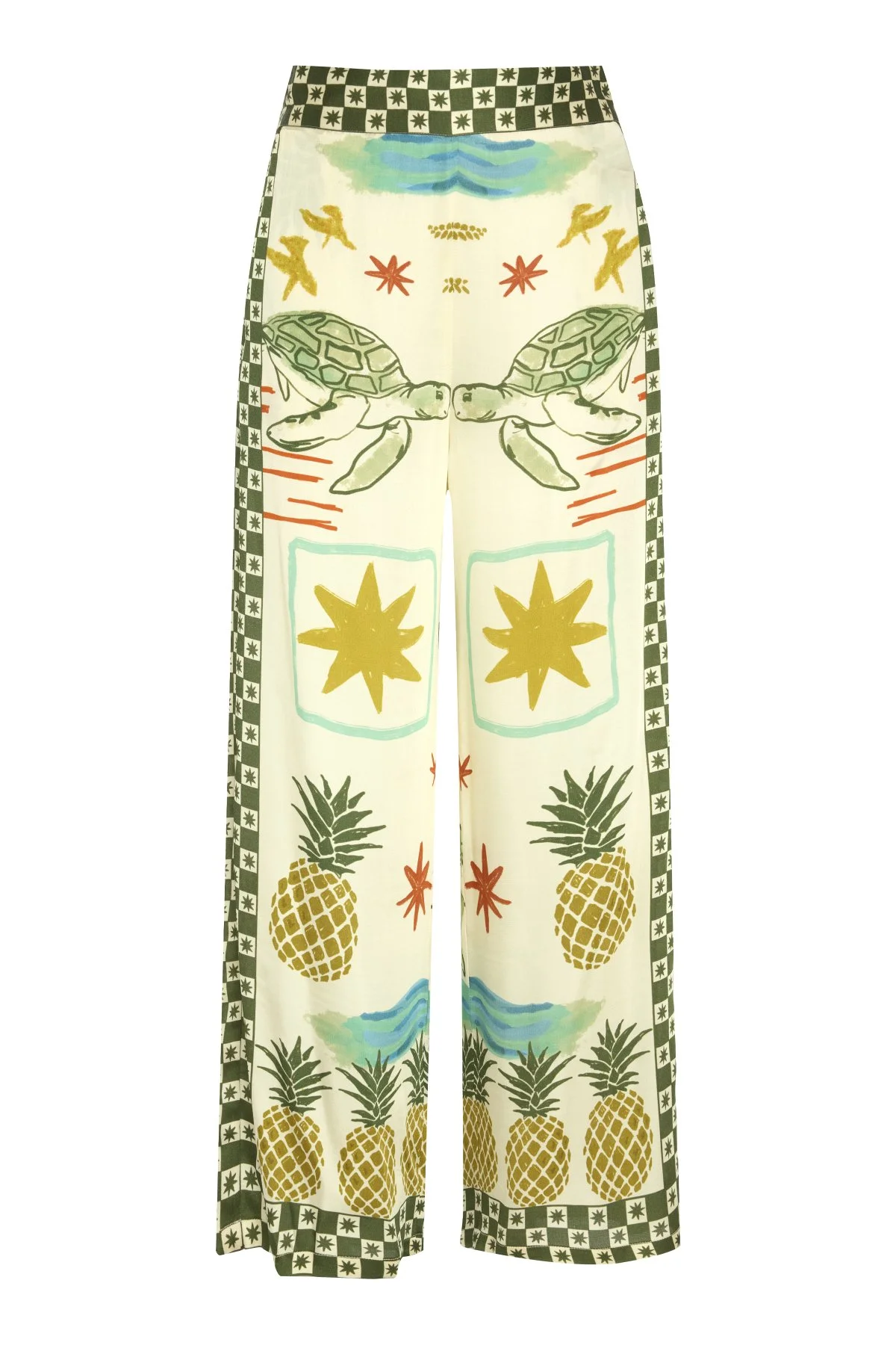 Yaz Temalı Pantolon Standart Renk - 7