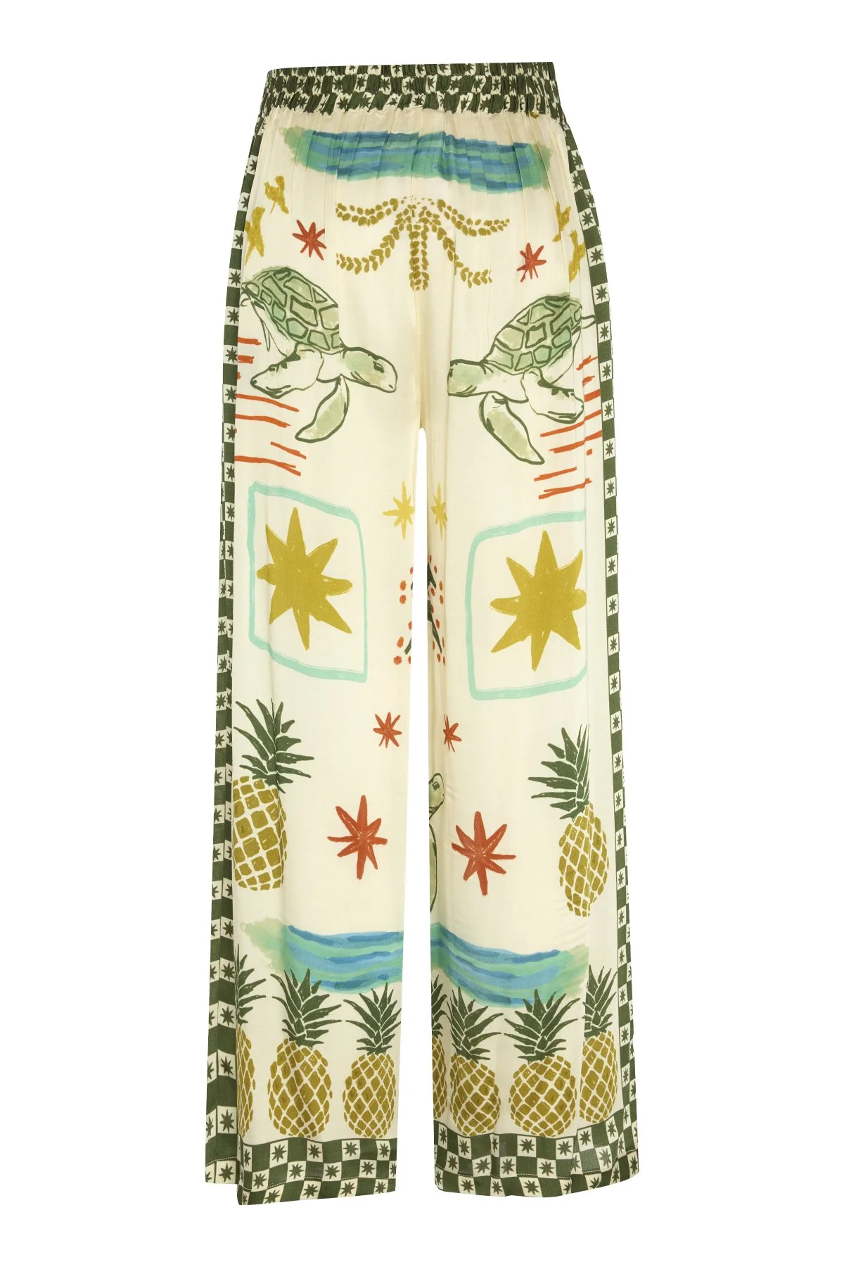 Yaz Temalı Pantolon Standart Renk - 8