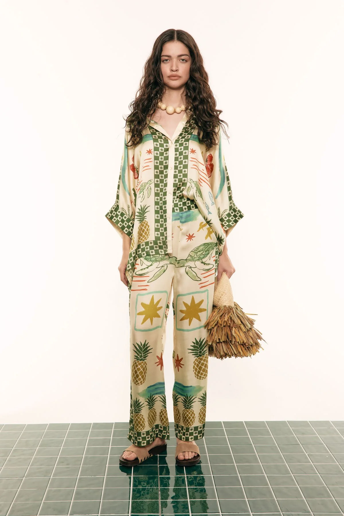 Yaz Temalı Pantolon Standart Renk - 1