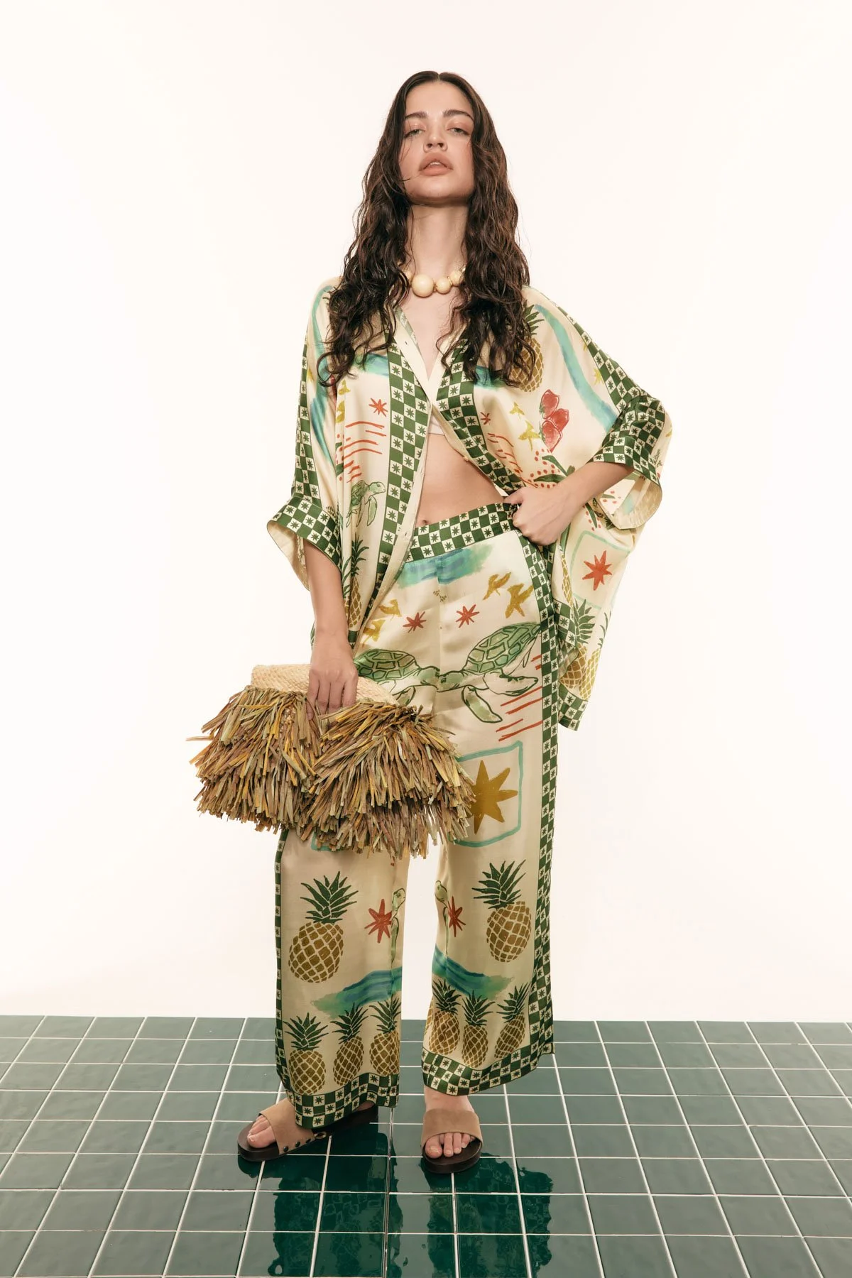 Yaz Temalı Pantolon Standart Renk - 6