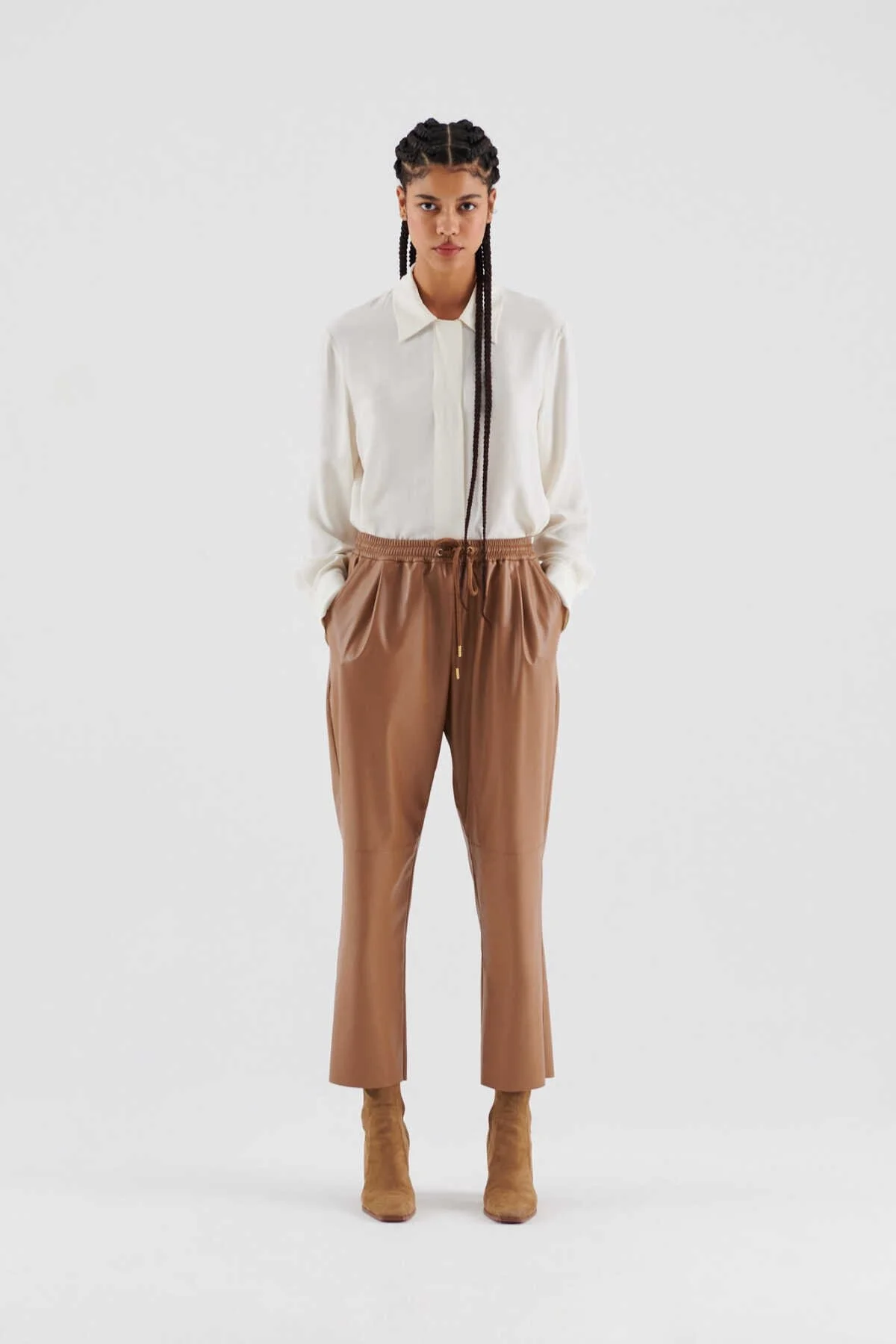  Suni Deri Pantolon Camel - 1