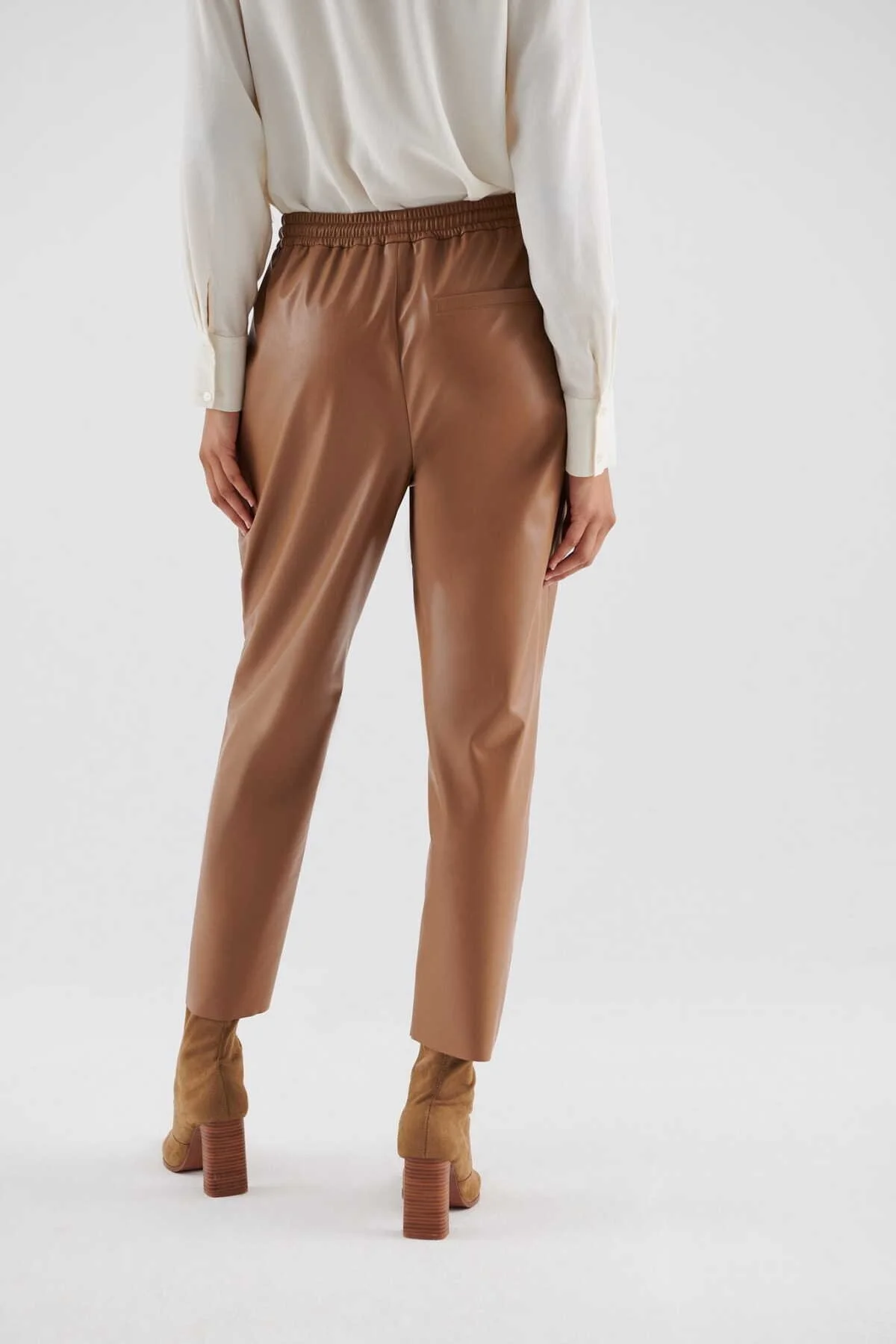  Suni Deri Pantolon Camel - 2