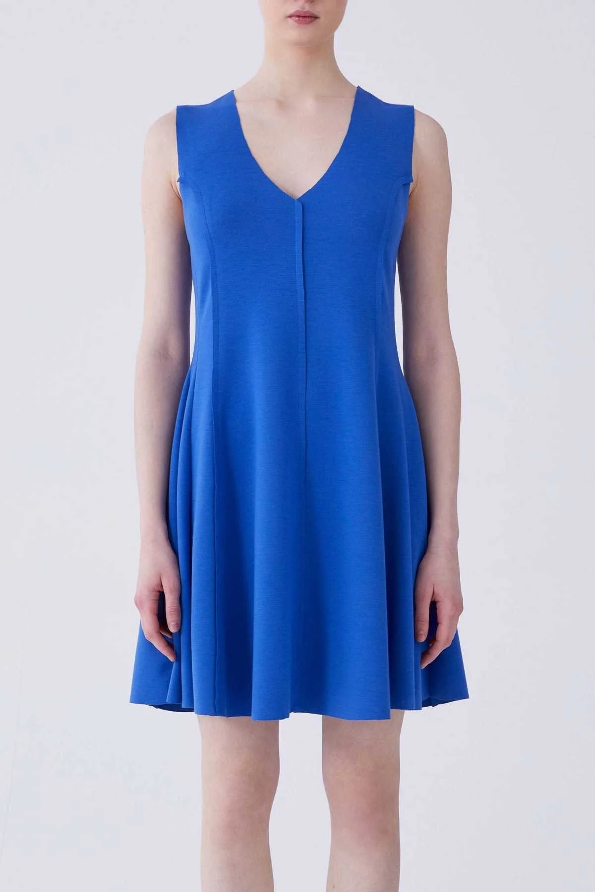 Sweat Mini Elbise Saks - 1