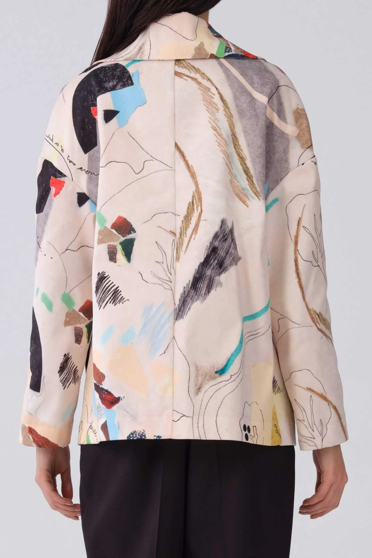 Tek Düğmeli Floral Desen Kap Standart Renk - 2