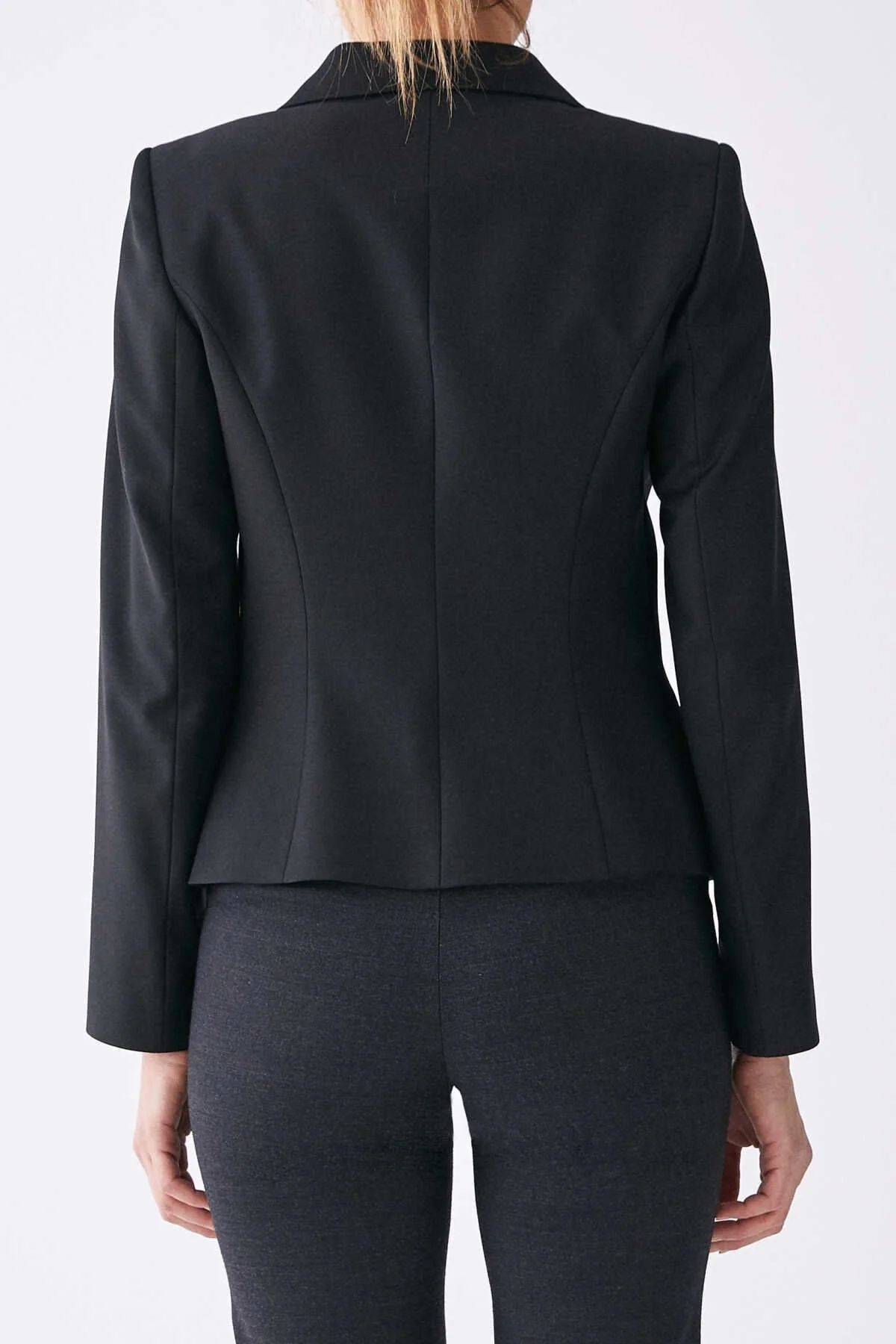  Tek Düğmeli Klasik Ceket Siyah - 2