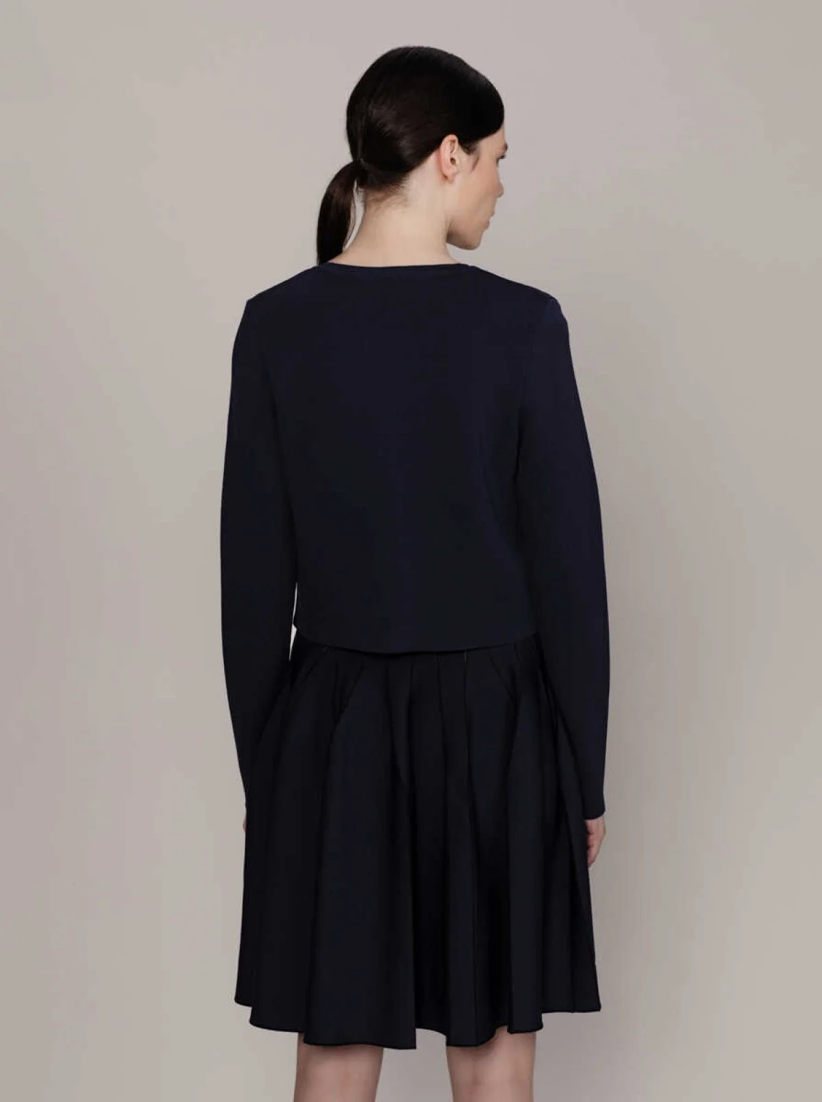  Tek Düğmeli Triko Hırka Lacivert - 4