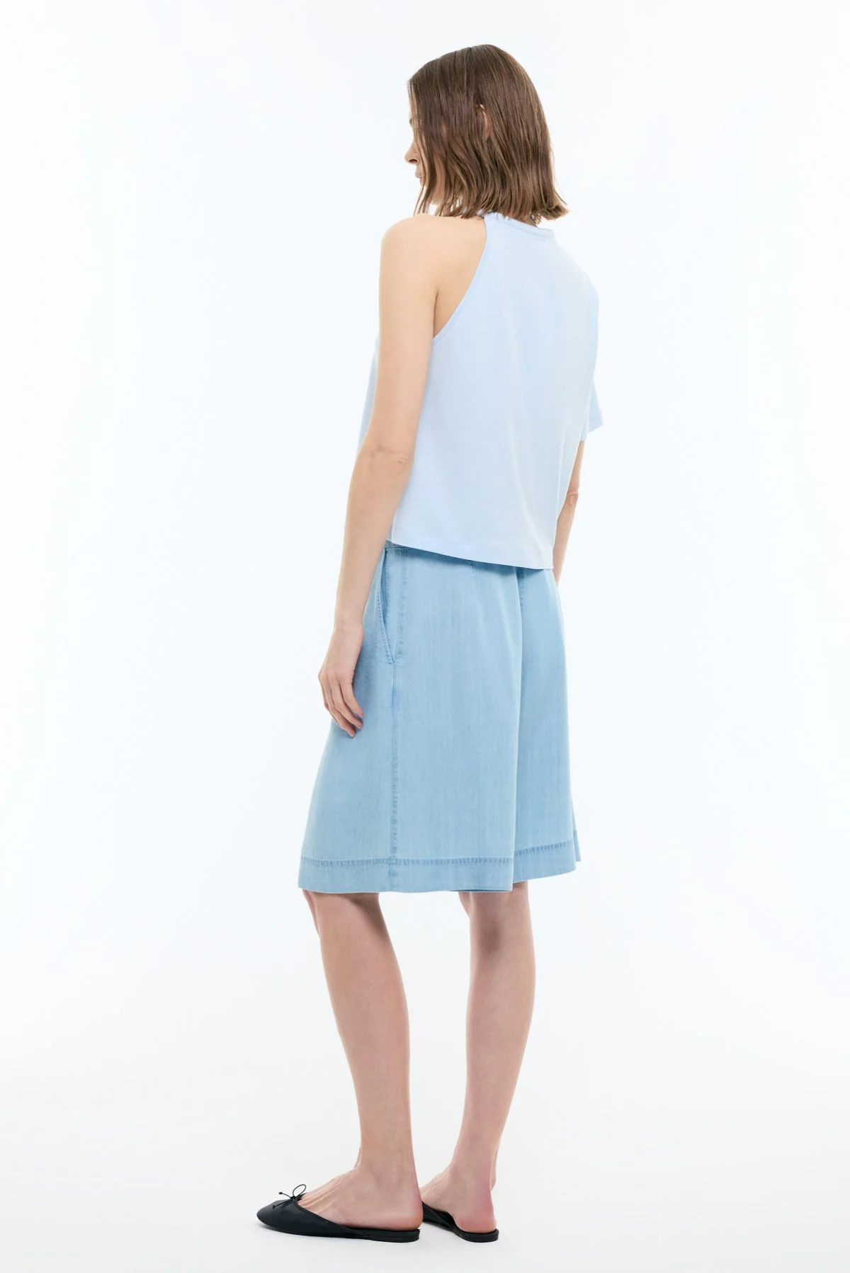 Tek Omuz T-shirt Mavi - 2