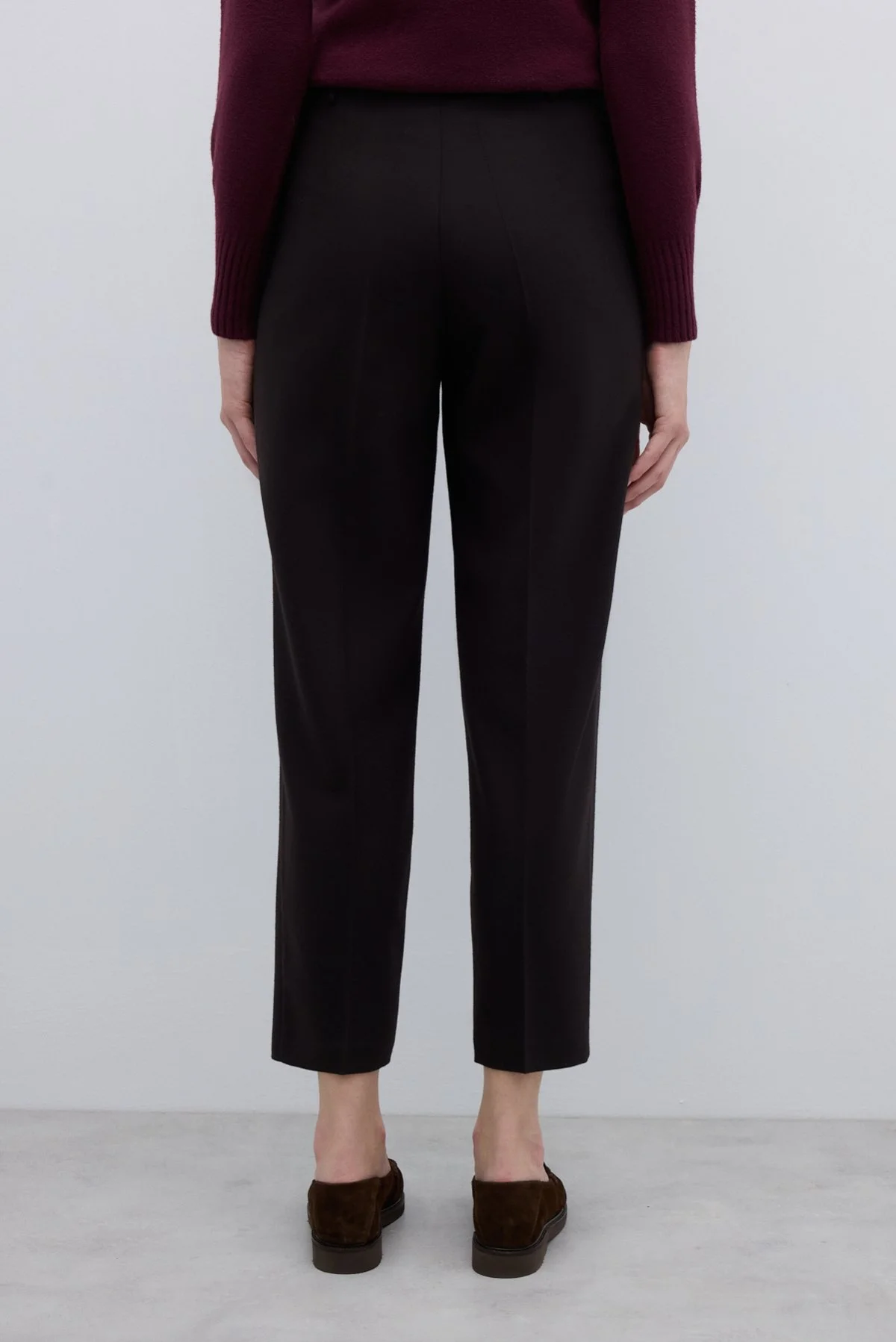 Tek Pilili Havuç Pantolon Kahve - 2