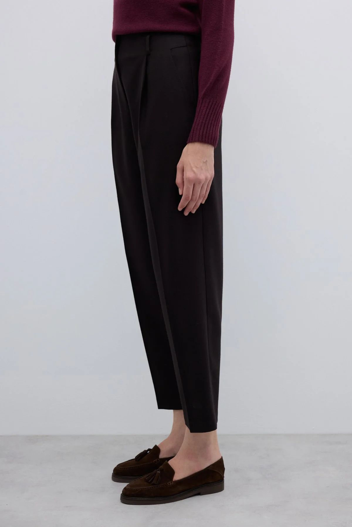 Tek Pilili Havuç Pantolon Kahve - 3