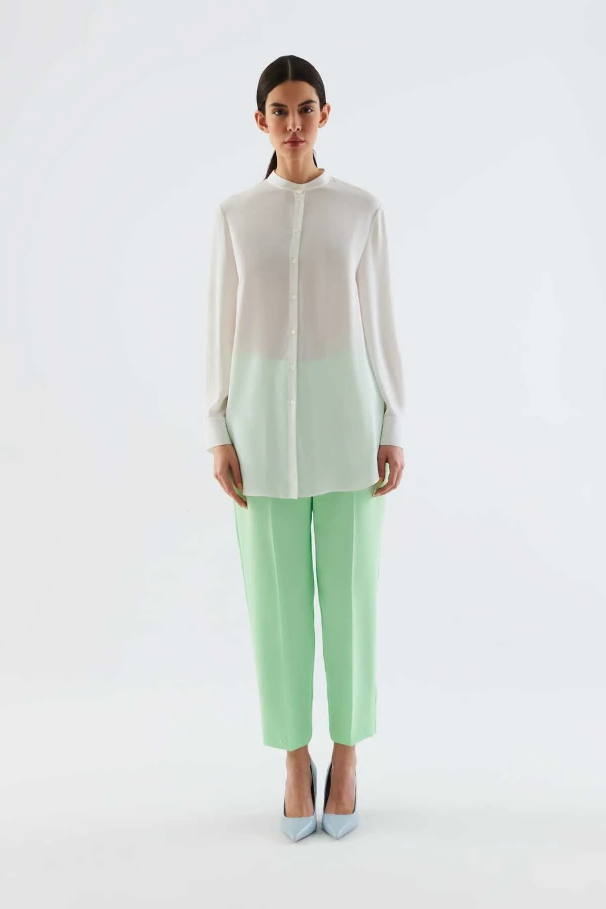 Transparan Kadın Gömlek Kemik - 3