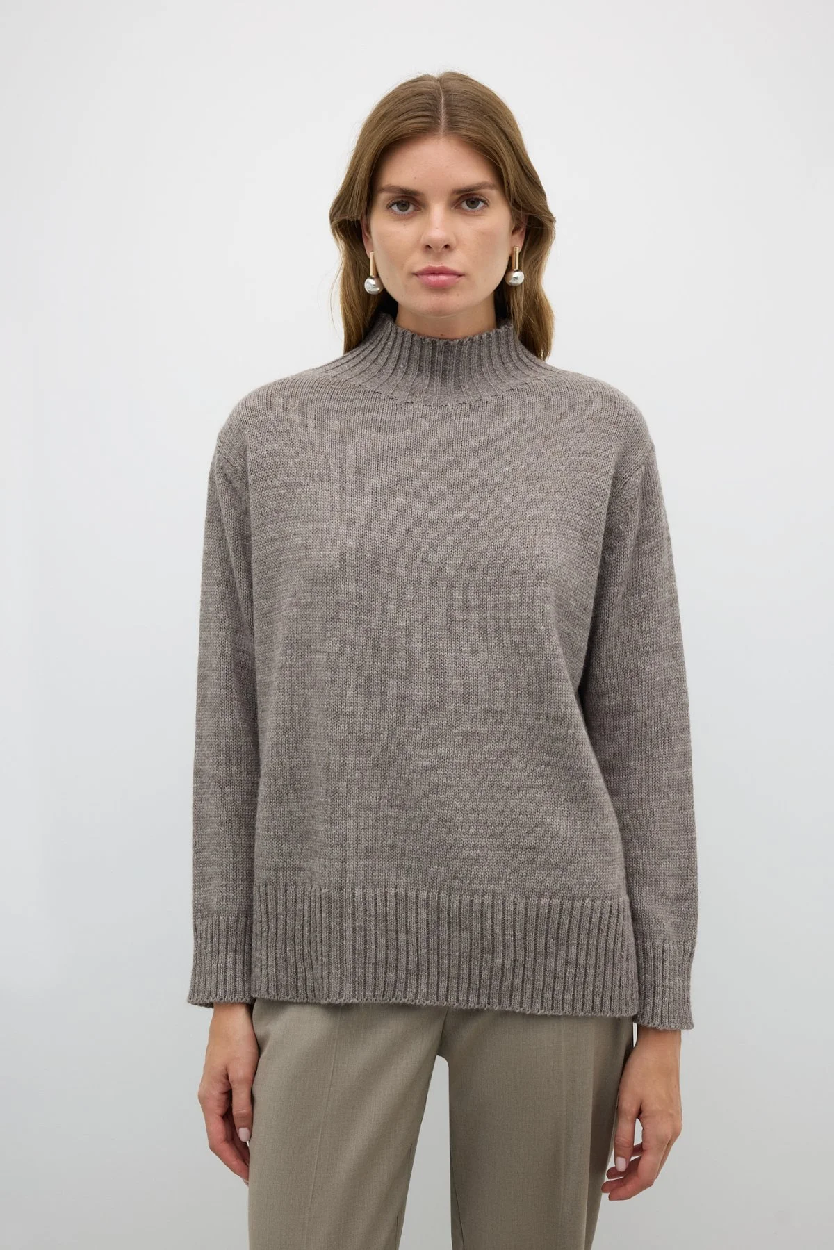 Triko Kazak Kahve Melanj - 1