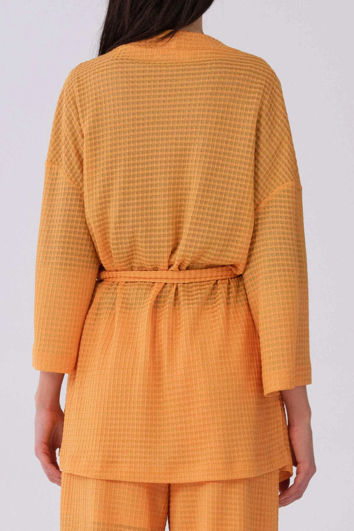 Kuşaklı Kimono Oranj - 2