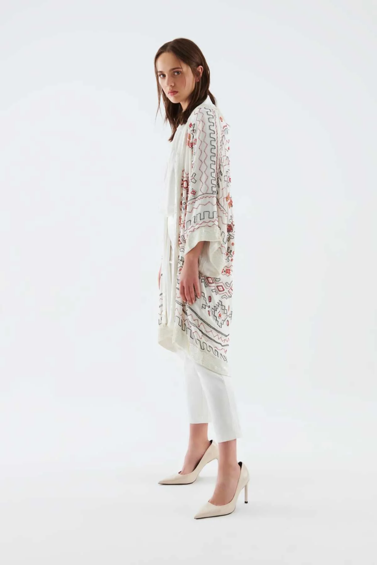 İşlemeli Abiye Kimono Standart Renk - 3