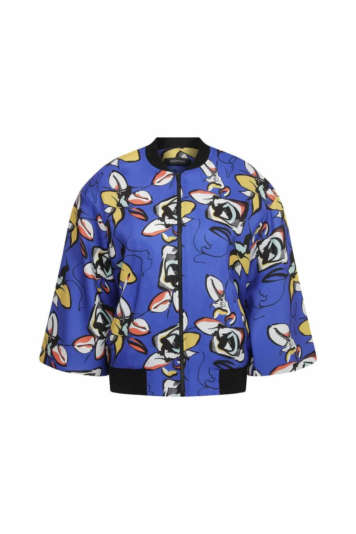 Desenli Bomber Kadın Mont - 4