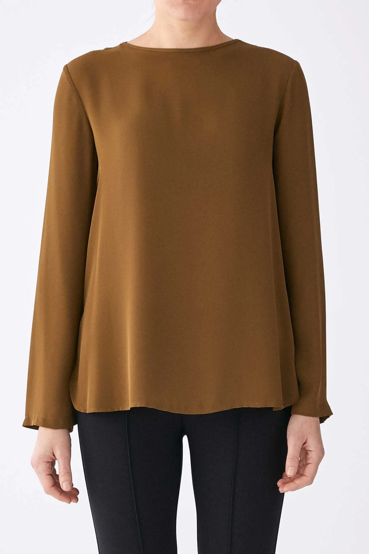 Sırt Dekolteli Bluz Olive - 1