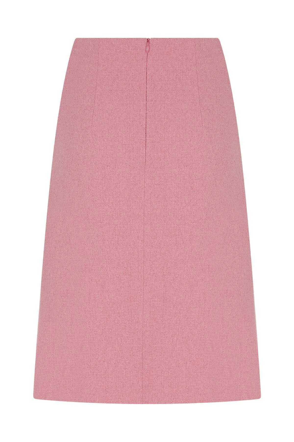 Yırtmaçlı Uzun Etek Pembe - 5