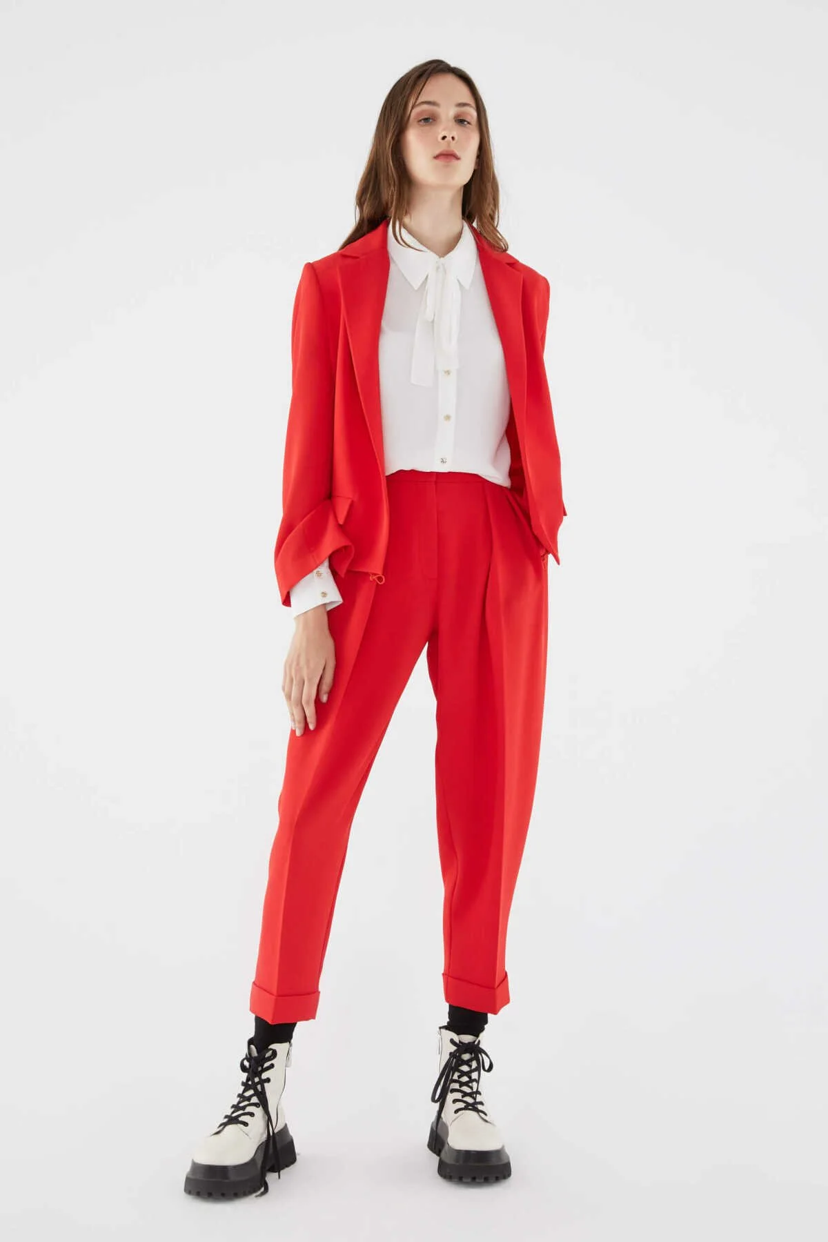 Havuç Model Pantolon Kırmızı - 1