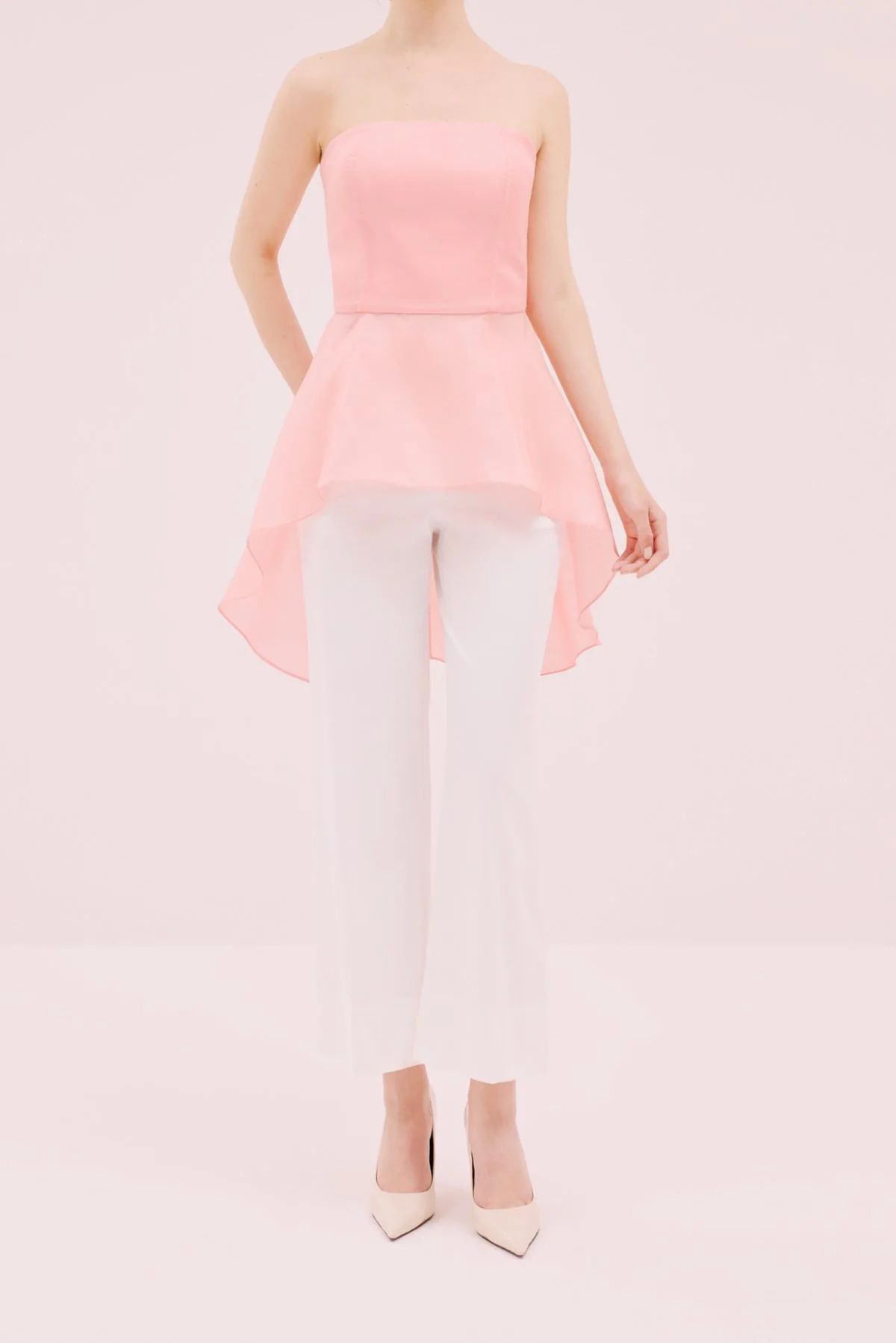 Straplez Bluz Pembe - 3