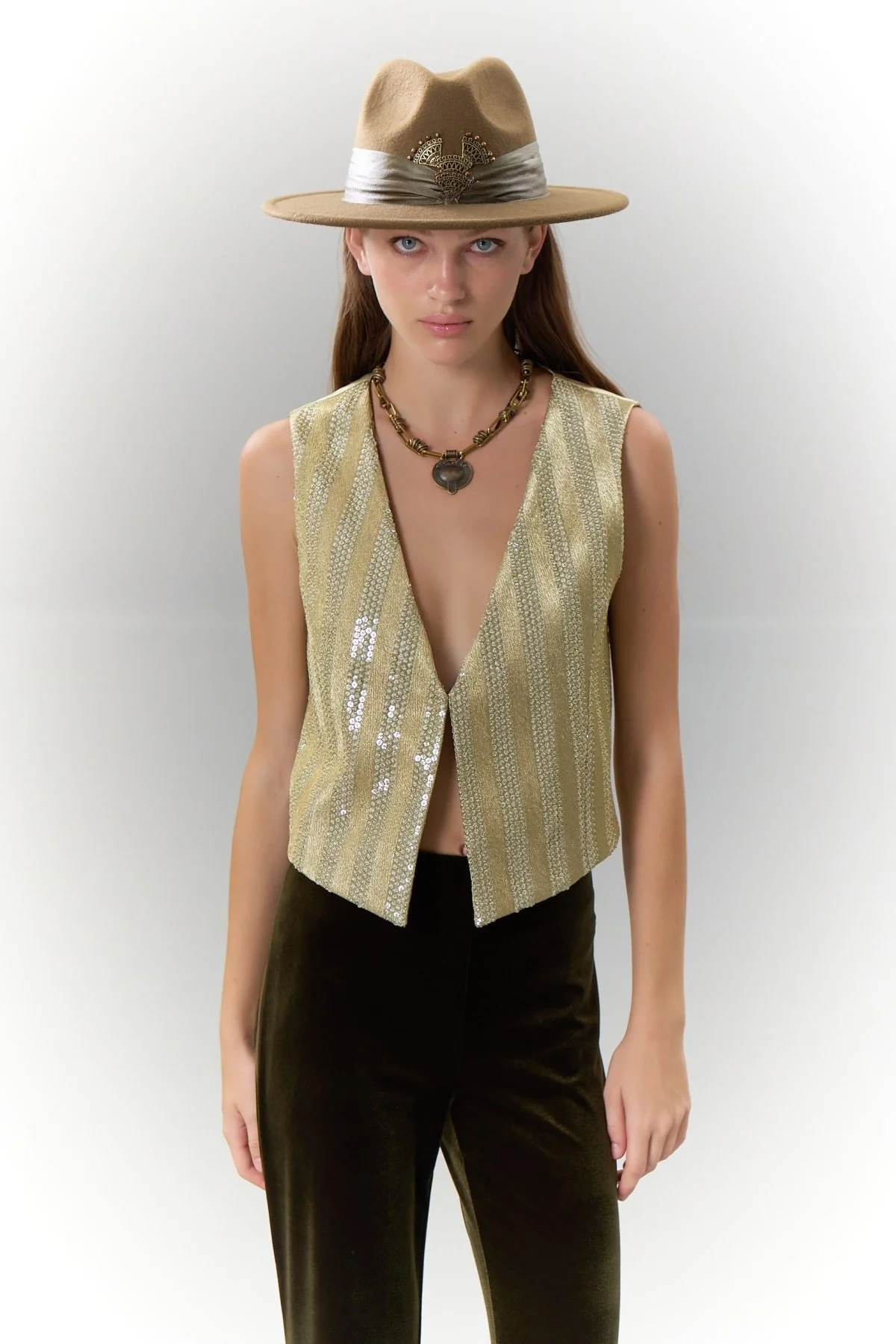 Otantik Kolye Antik Gold - 1